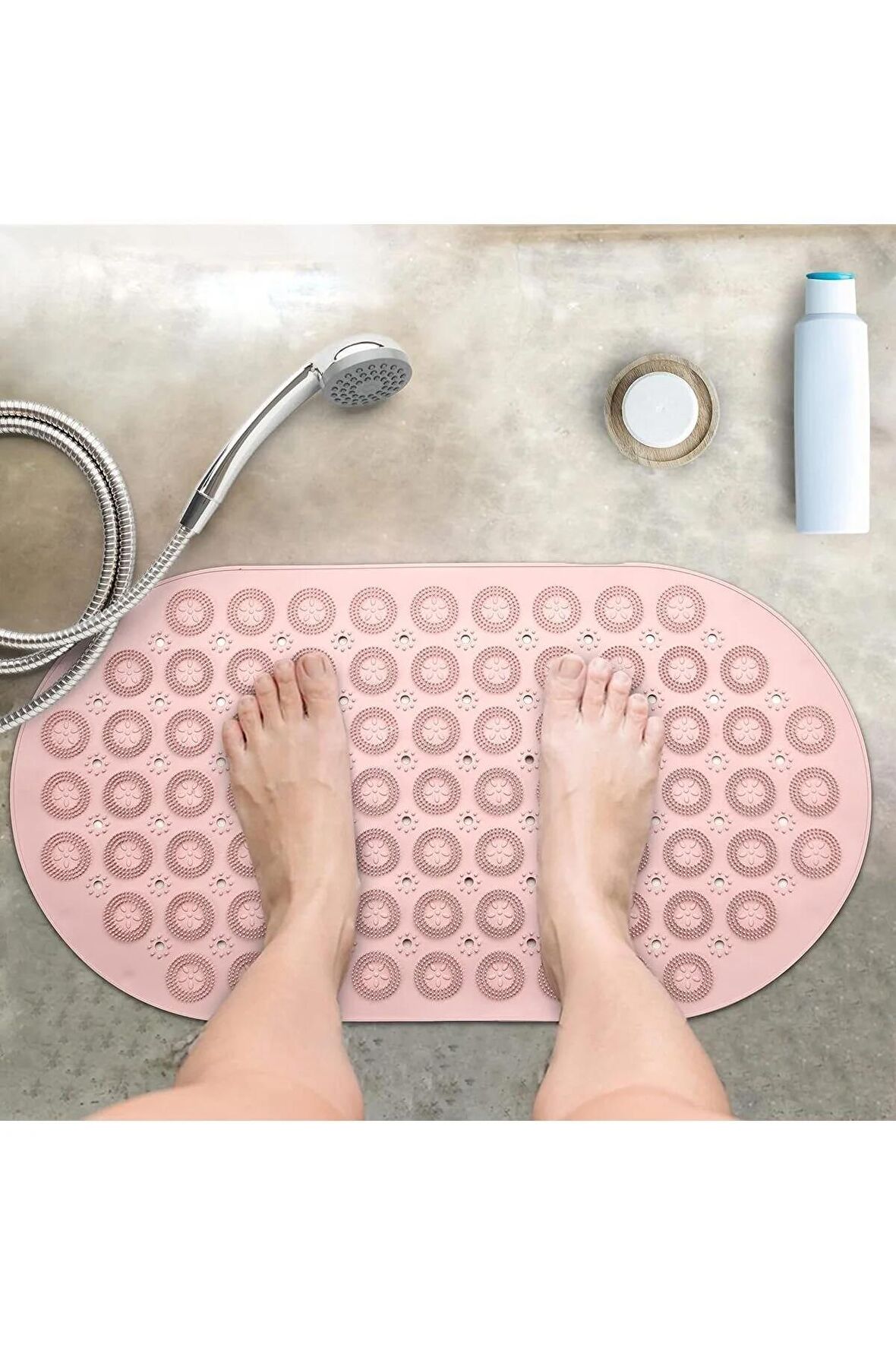 Massage Bath Math Banyo & Duş Kaydırmazı Pembe Renk Masajlı Model Banyo Paspas
