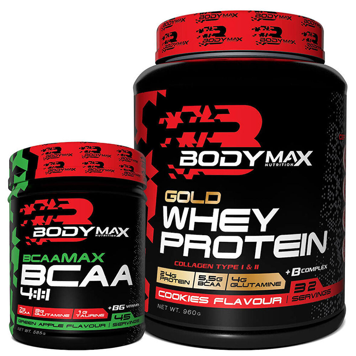 Bodymax Gold Whey Protein 960gr Kurabiye Bcaamax 2 585gr Yeşil Elma Kombinasyonu