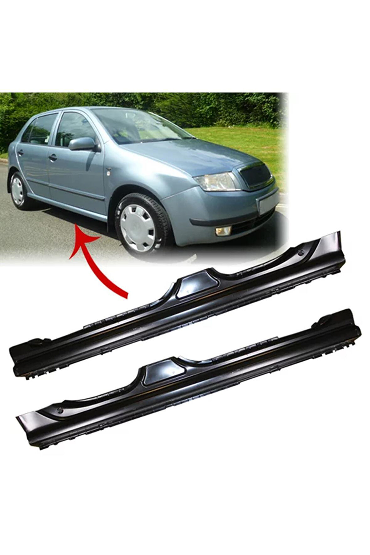 6Y6809605K 00-04 Skoda Fabia Sağ ve Sol Marşbiyel Sacı