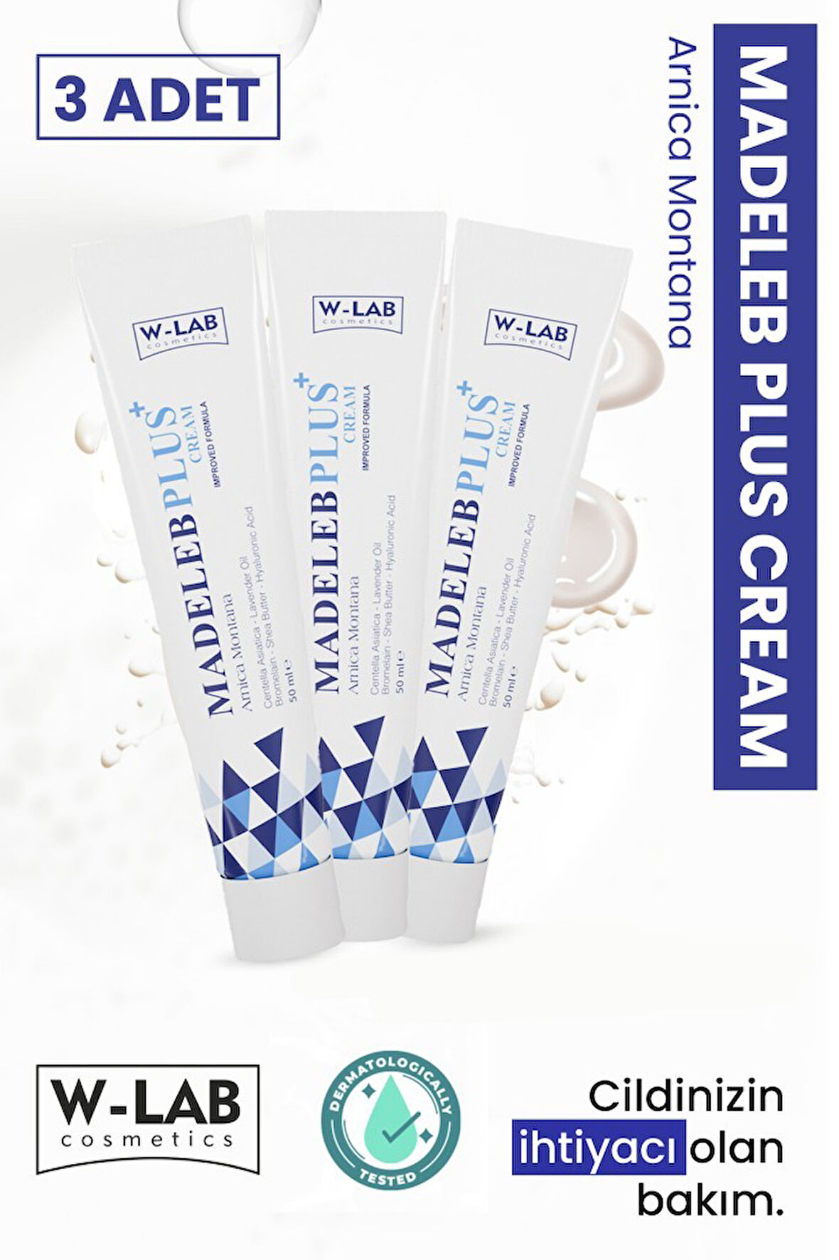 W Lab Kozmetik Madeleb Plus Krem 3 Lü Paket