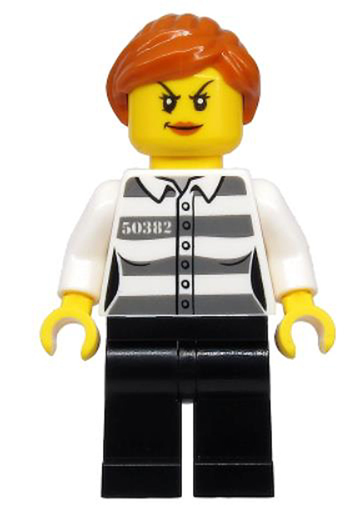 Lego Minifigür - Police - Jail Prisoner 50382 Prison Stripes cty1129