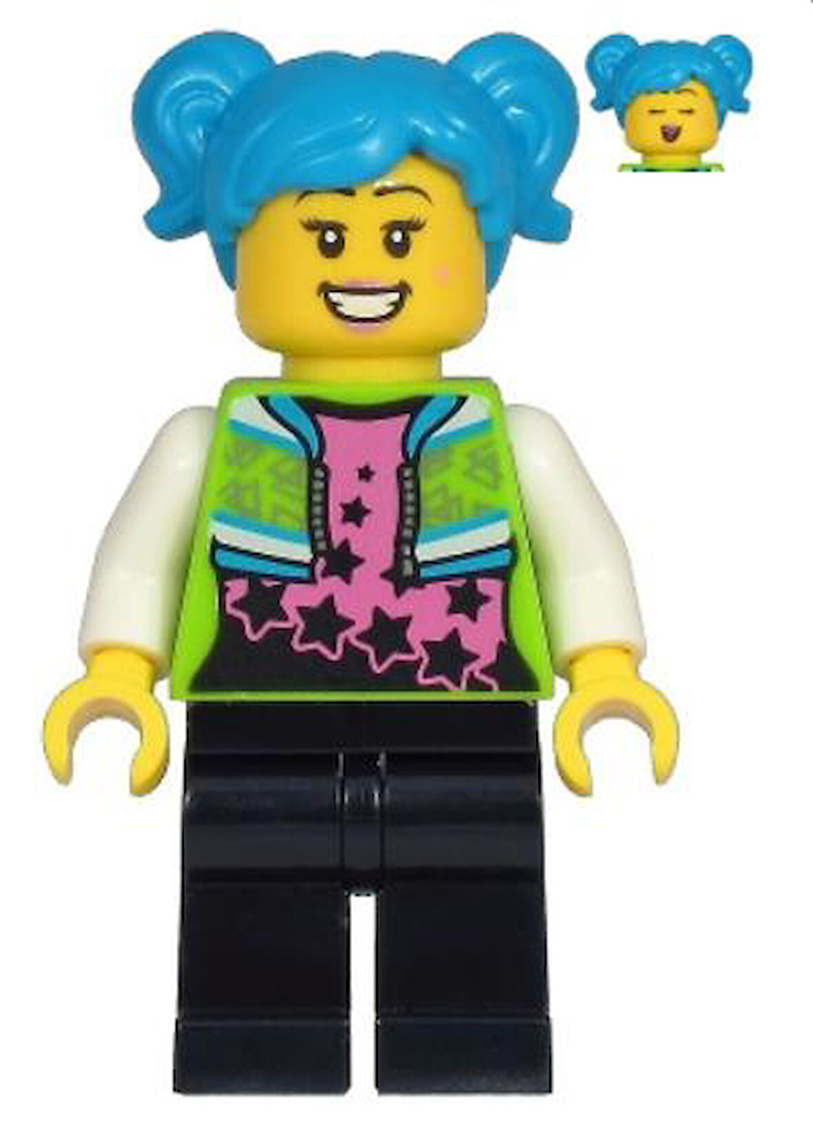 Lego Minifigür - Poppy Starr - Lime Jacket, Black Legs cty1219