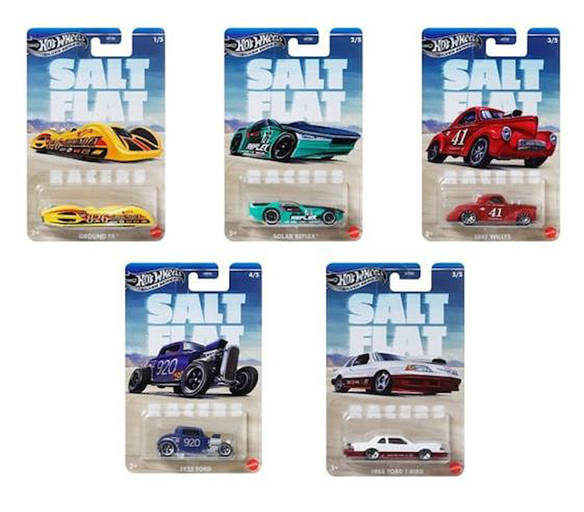 Hot Wheels Silver Series Salt Flat 5'li Set