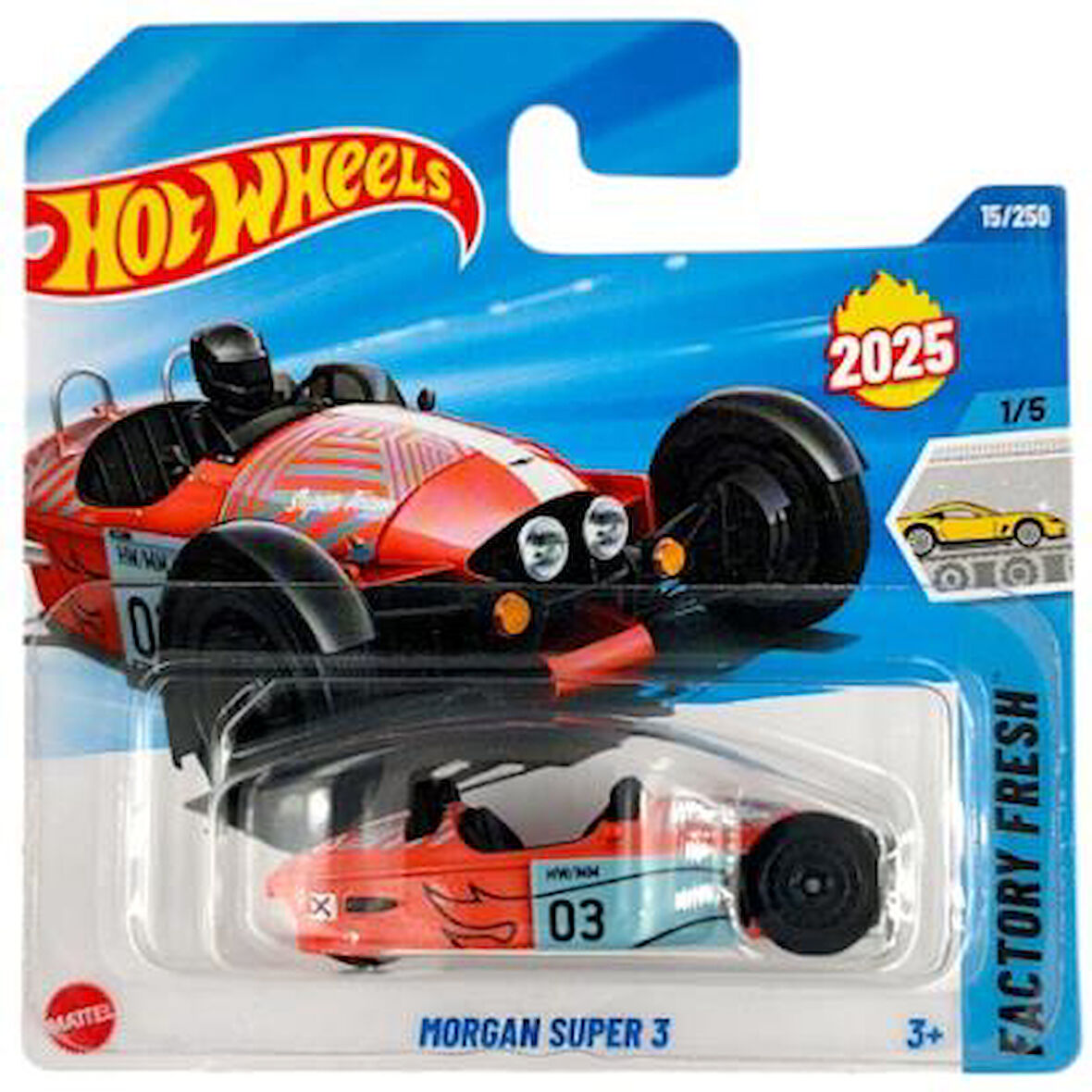 Hot Wheels Tekli Arabalar Morgan Super 3 HYX48 (Factory Fresh)