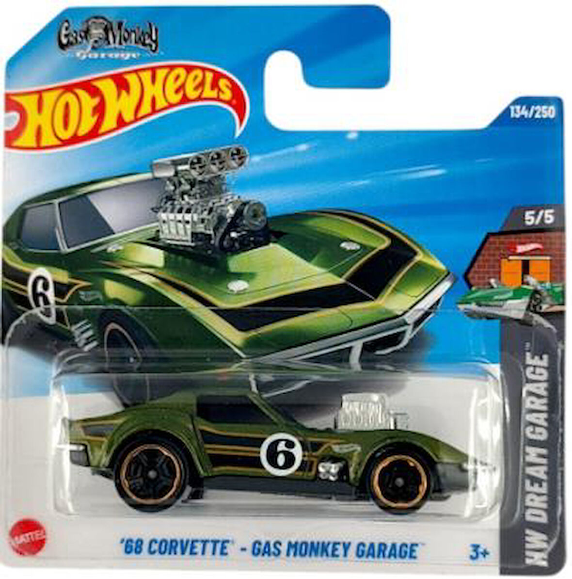 Hot Wheels Tekli Arabalar '68 Corvette - Gas Monkey Garage HYY74 (HW Dream Garage)