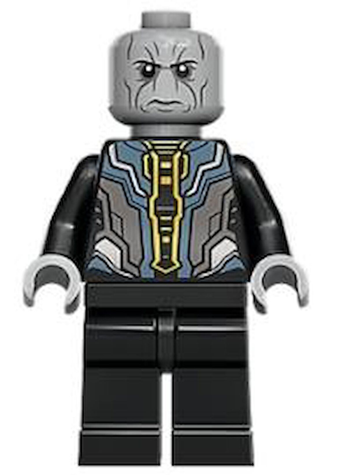 Lego Minifigür Sh827 Ebony Maw - Light Bluish Gray Head
