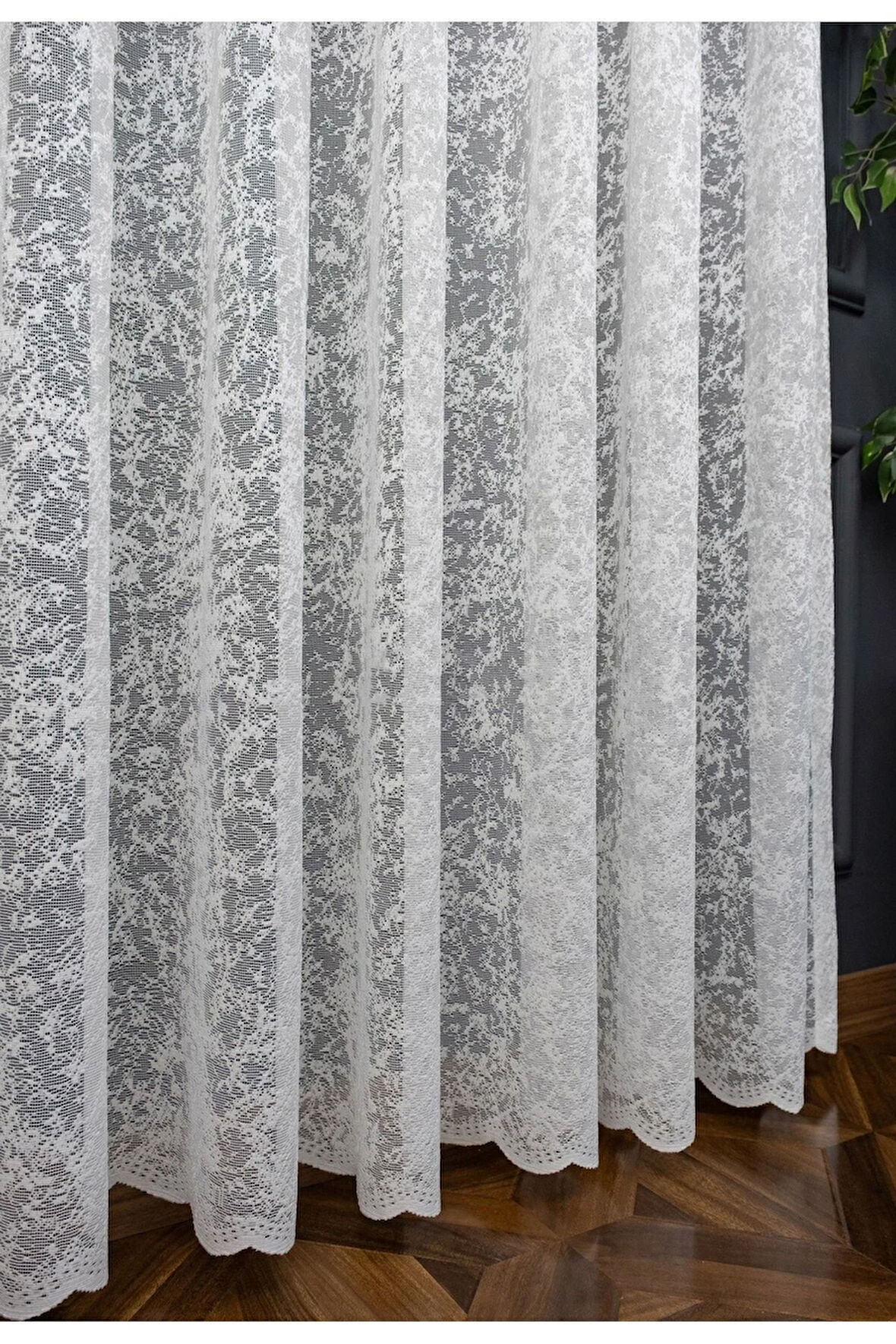 Karlı Tasarım Farbateks Dikim Tül Yeni Modern Tasarım 3 Kat Pileli Tül Perde