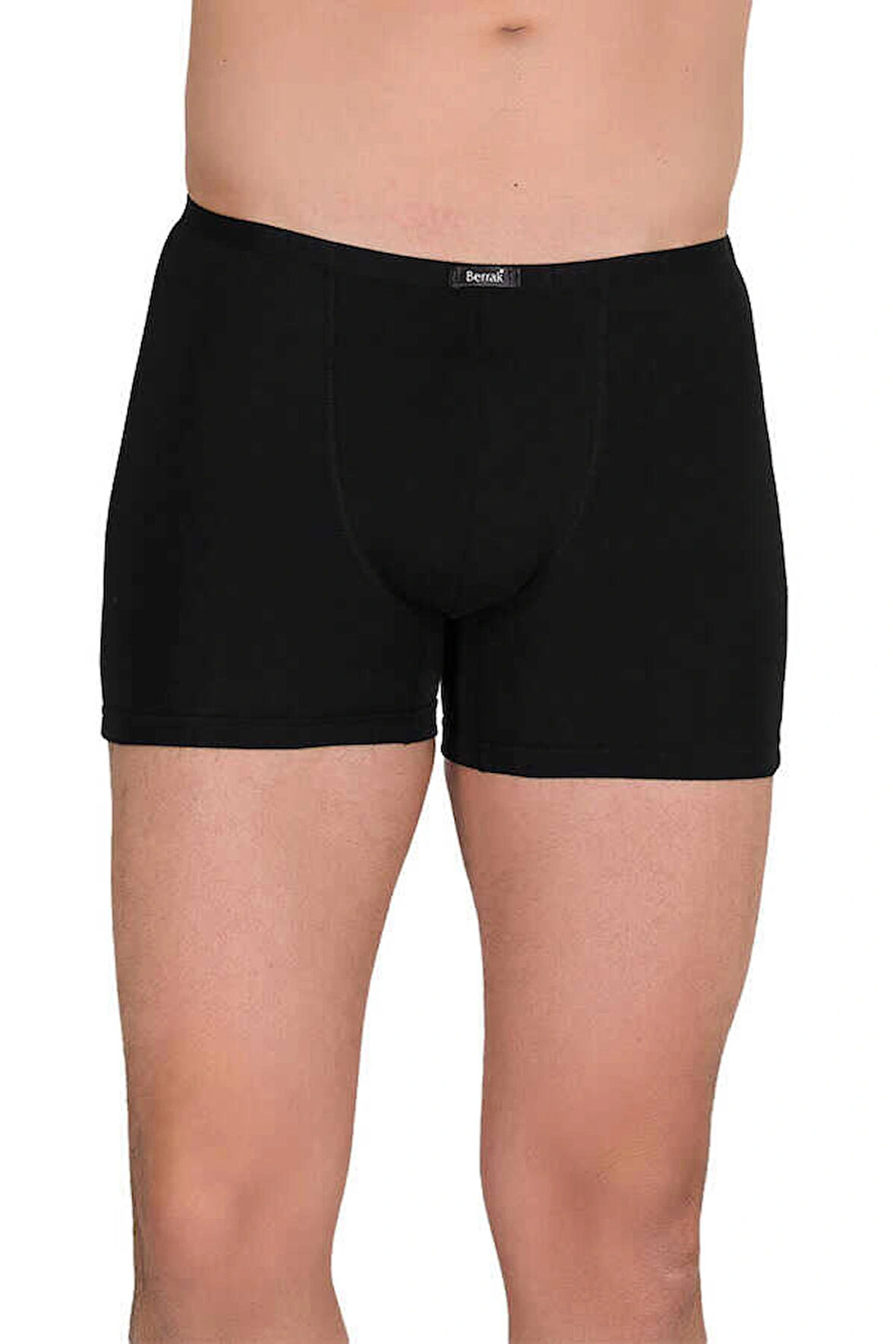 Erkek 3'lü SİYAH Renk MODAL ince lastikli Likralı Boxer-Short-Külot BERRAK / 4488