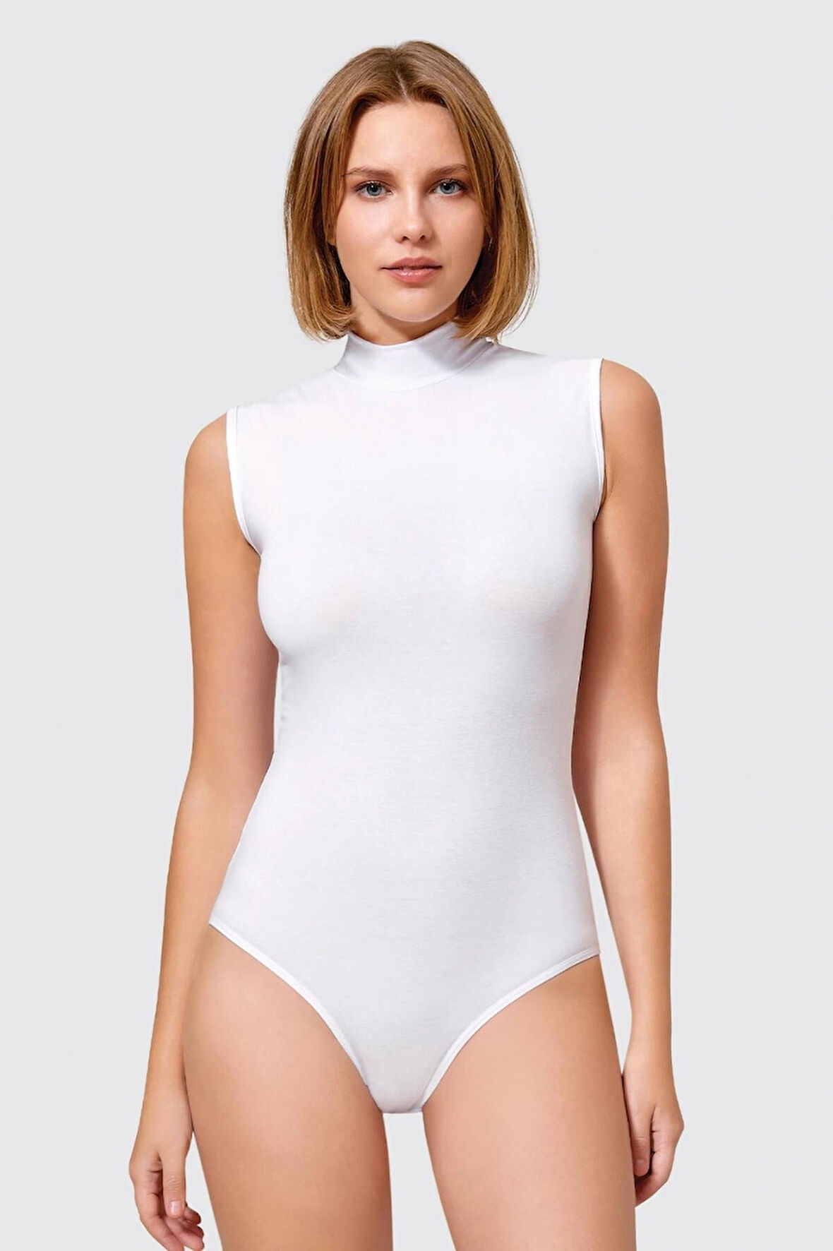 Kadın Yüksek Yaka Japone Kol Pamuklu Alttan KancalıZıbın Atlet BERRAK / 7025 - 1