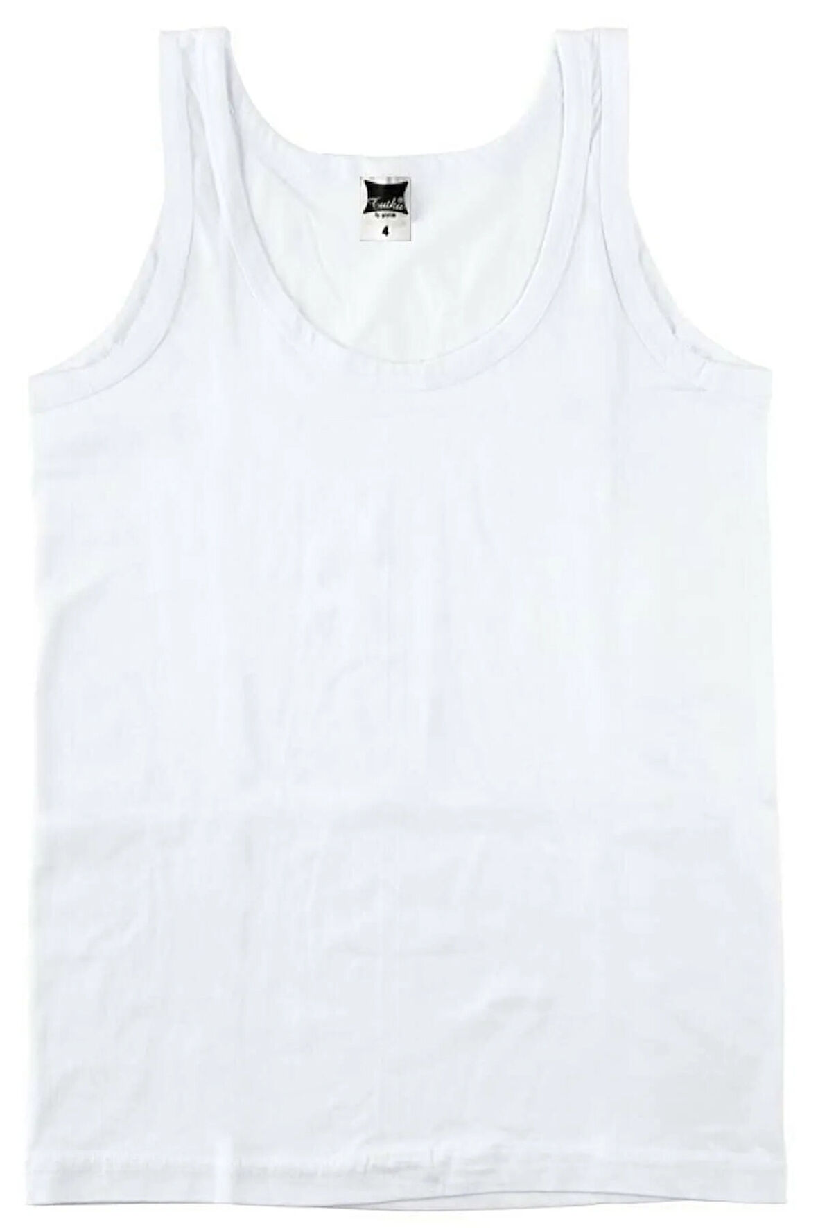 Erkek Çocuk Beyaz Atlet Bedenler 1-2-3-4-5-6 || 6'lı Paket