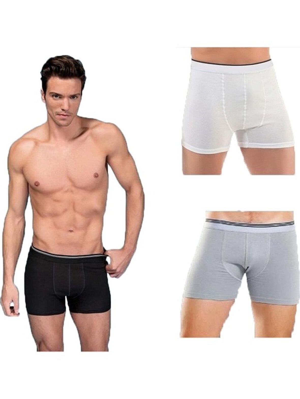 Sedef Yıldızı 6 Adet Karışık Paket Ekonomik Likralı Boxer