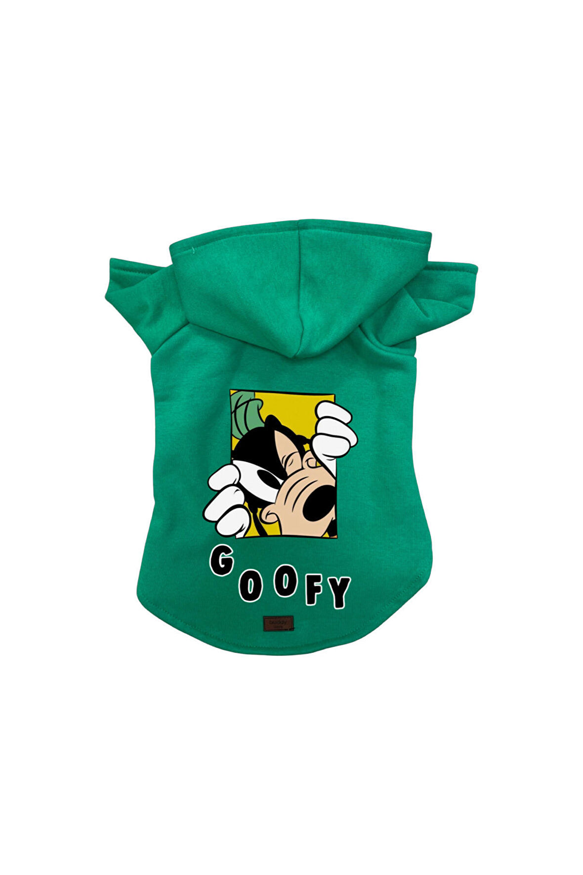 Kedi Ve Köpek Kıyafeti Sweatshirt - Goofy Baskılı Yeşil Sweatshirt