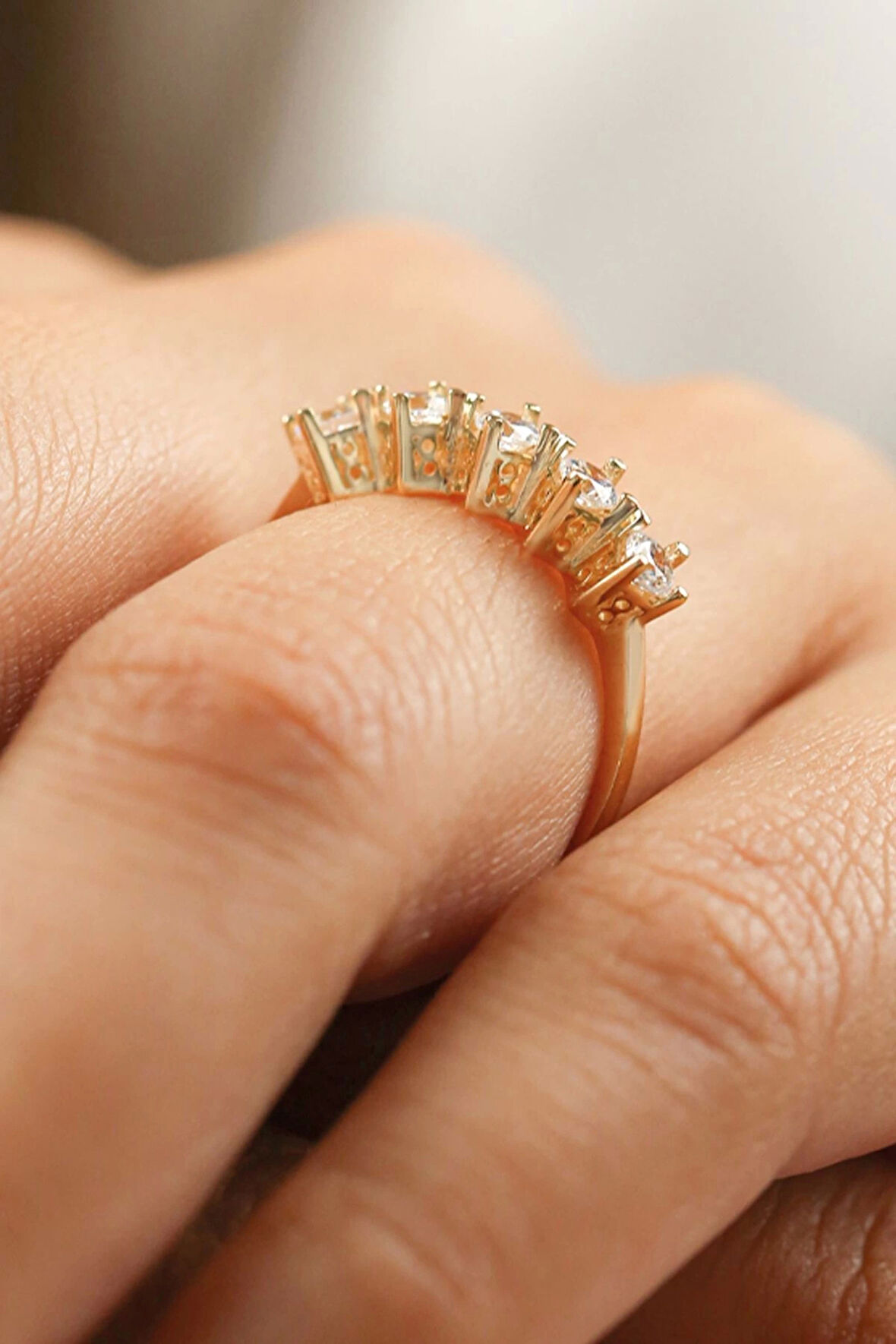 Sevgililer Günü Beştaş Altın Yüzük