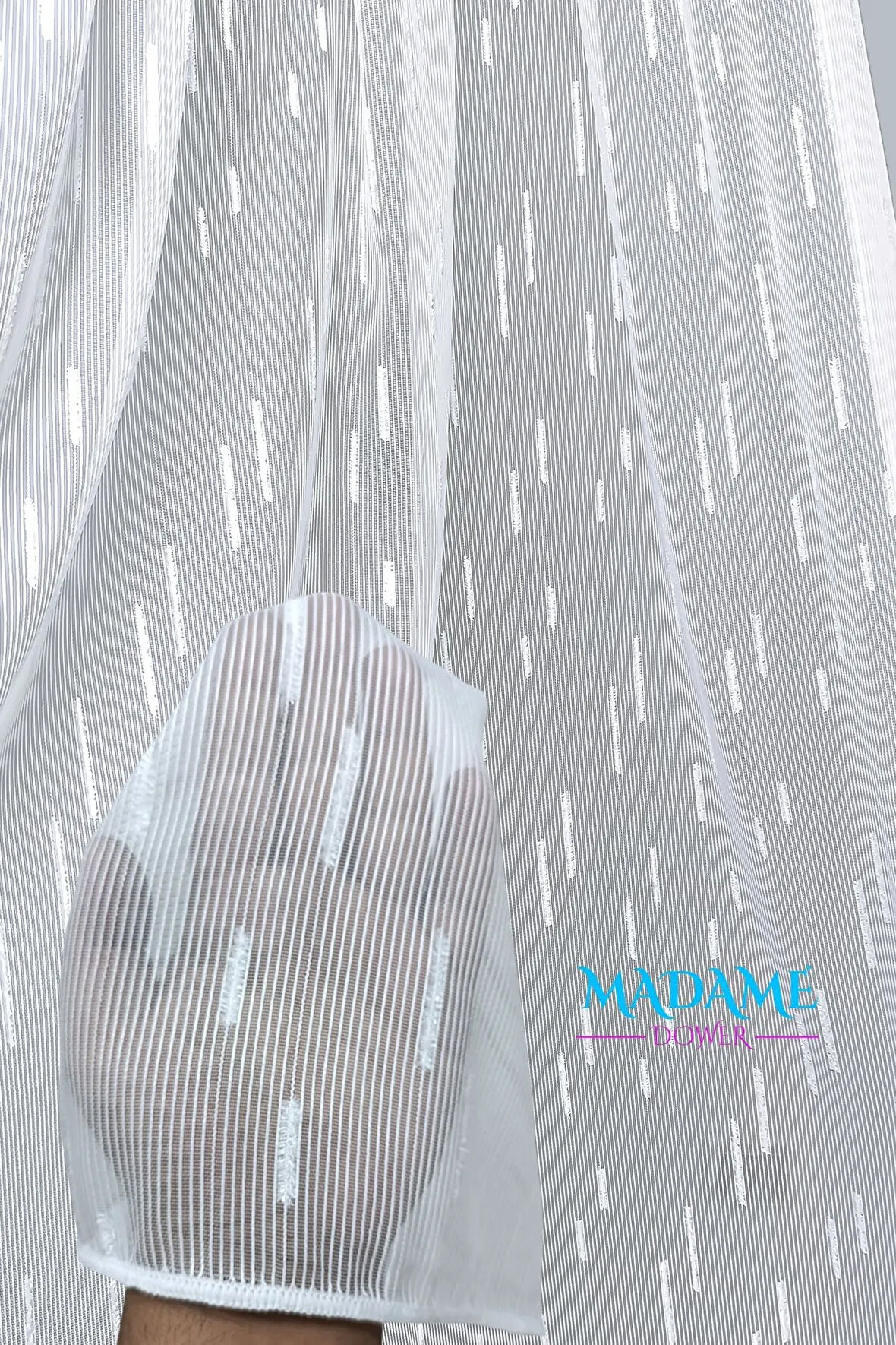 Butterfly Kırık Beyaz Extra Dökümlü Taç Tül Perde 1x3 Sık Pile - Kırışmaz Ütü Istemez 