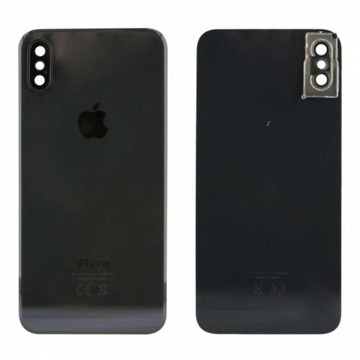 Gmr İPhone X Arka Pil Kapağı Full Kamera Lensli Siyah