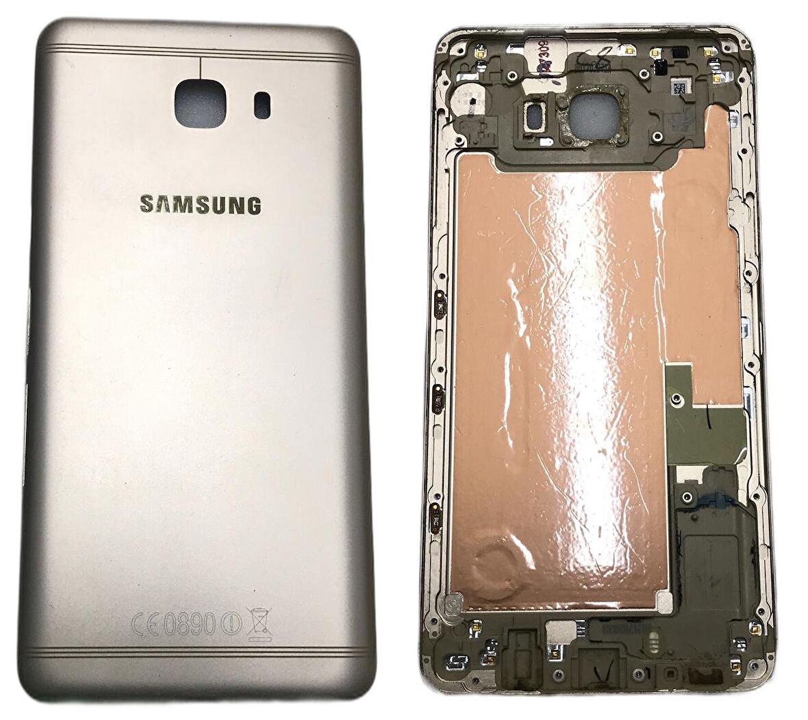 Gmr Samsung Galaxy C9 , C9 Pro Kasa Arka Pil Kapak Sm-c9000 Gold Full Kasa