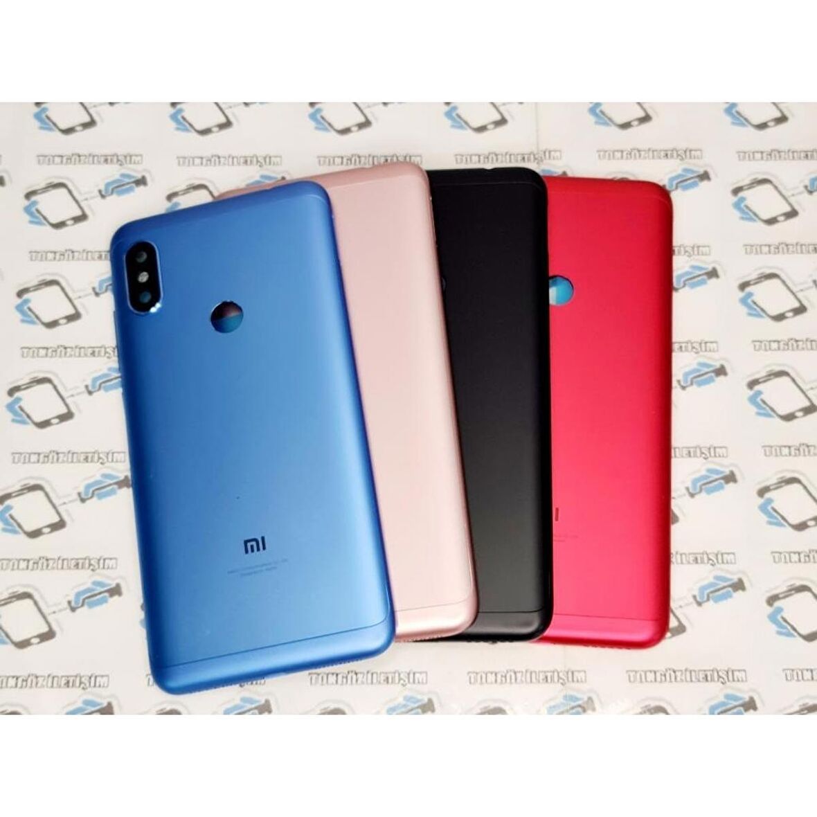 Gmr Xiaomi Mi A2 Lite Kasa orta çita  Arka Pil Batarya Kapağı siyah