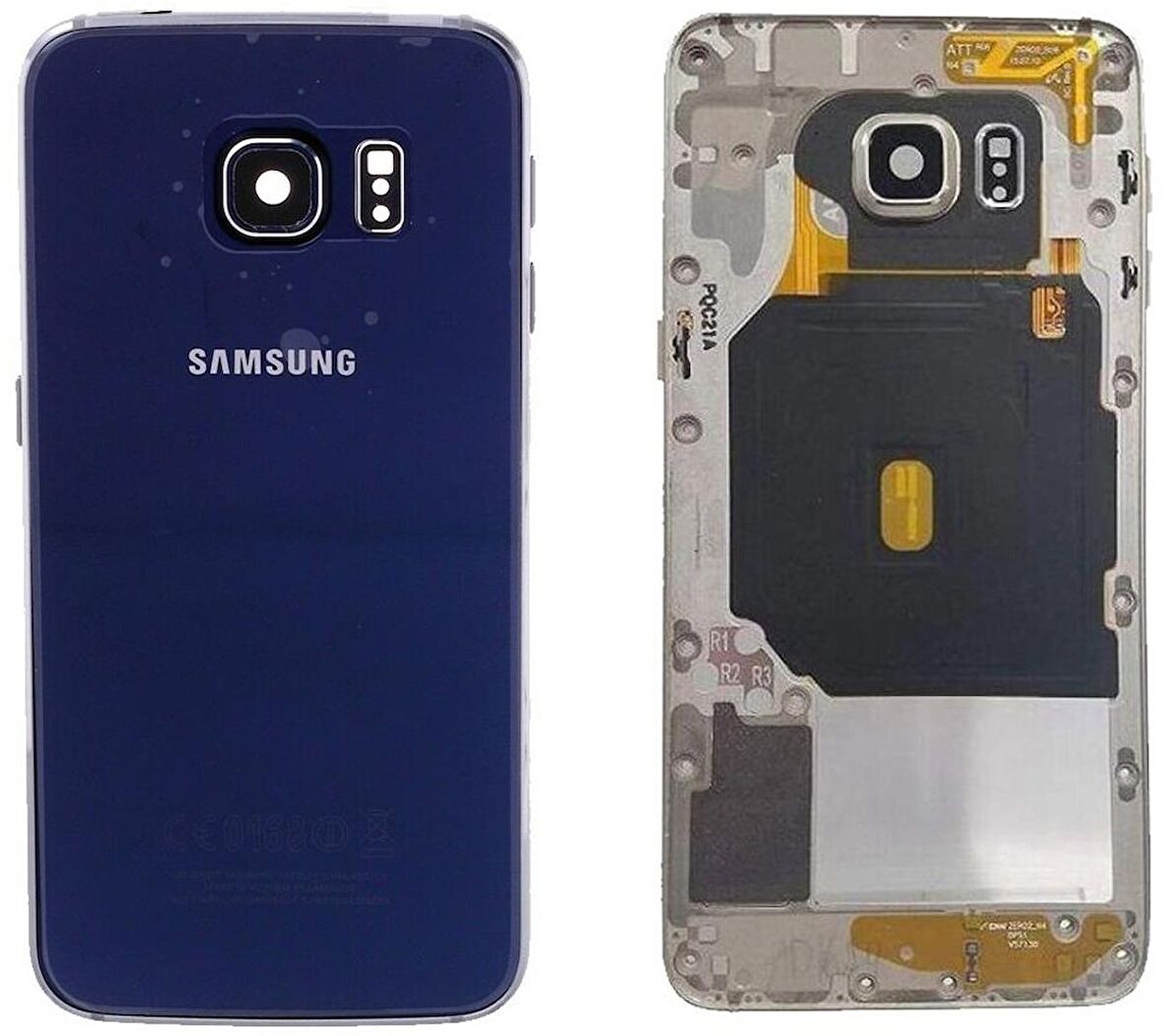 Gmr  Samsung Galaxy S6 Edge Kasa Kapak  Sm-925F- Mavi
