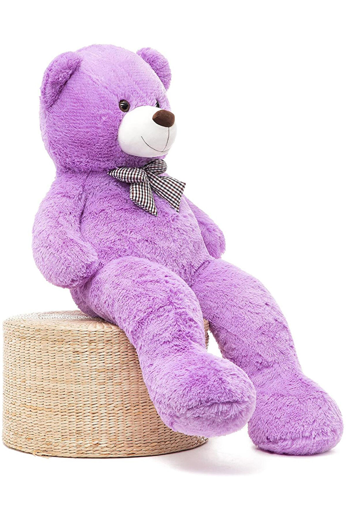 Sevimli 90 cm Peluş Ayı ile  Pembe Konsept Romantik Peluş Ayıcık Buketi