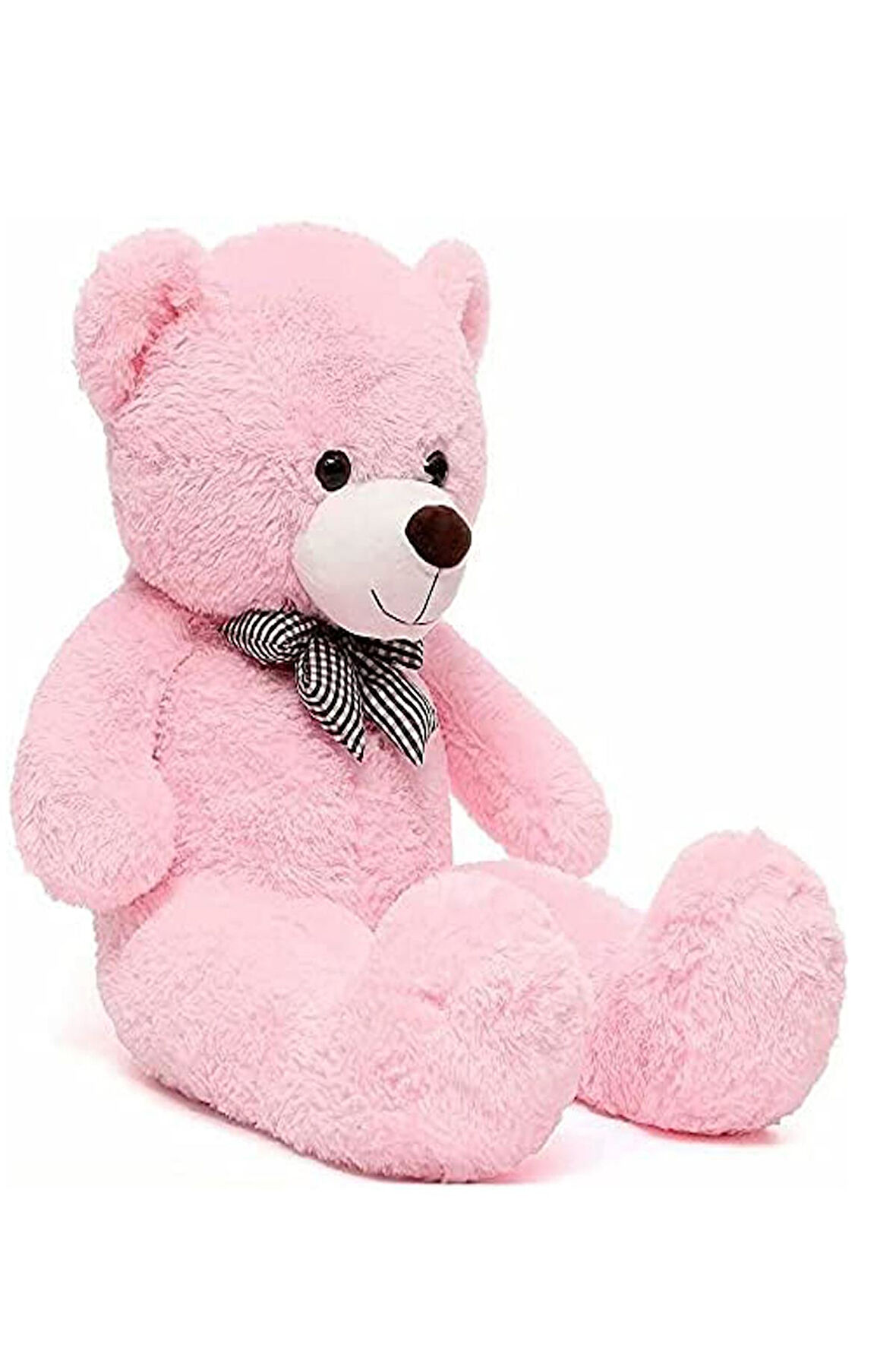 Sevimli 90 cm Peluş Ayı ile  Pembe Konsept Romantik Peluş Ayıcık Buketi