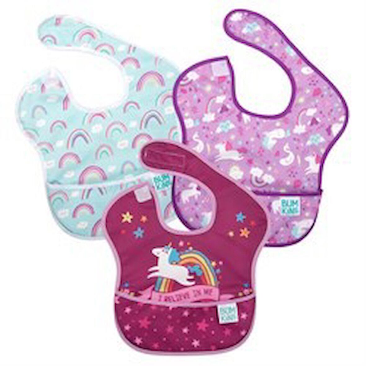 Bumkins Superbib Önlük 3'lü Paket - Unicorn Pack