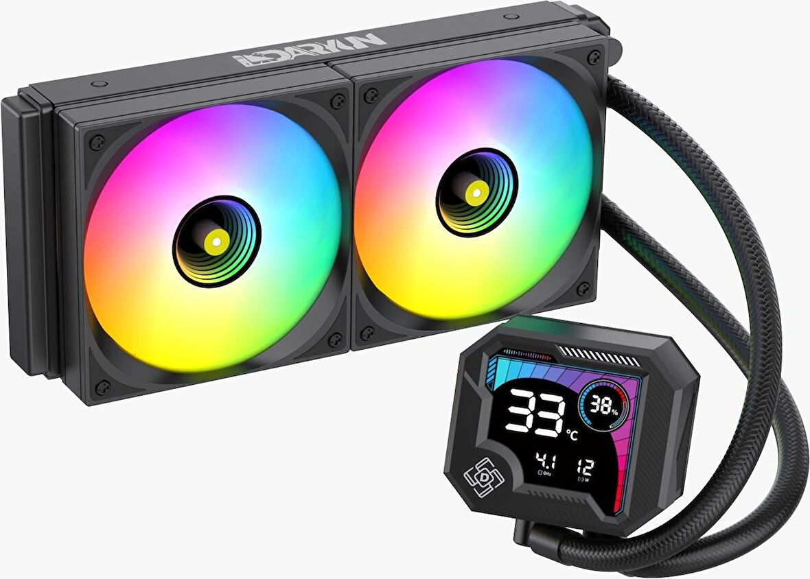 DARYUN Buzz-V2 240MM Siyah Argb Yeni Nesil ISI Göstergeli Yüksek Performanslı Sıvı Soğutması