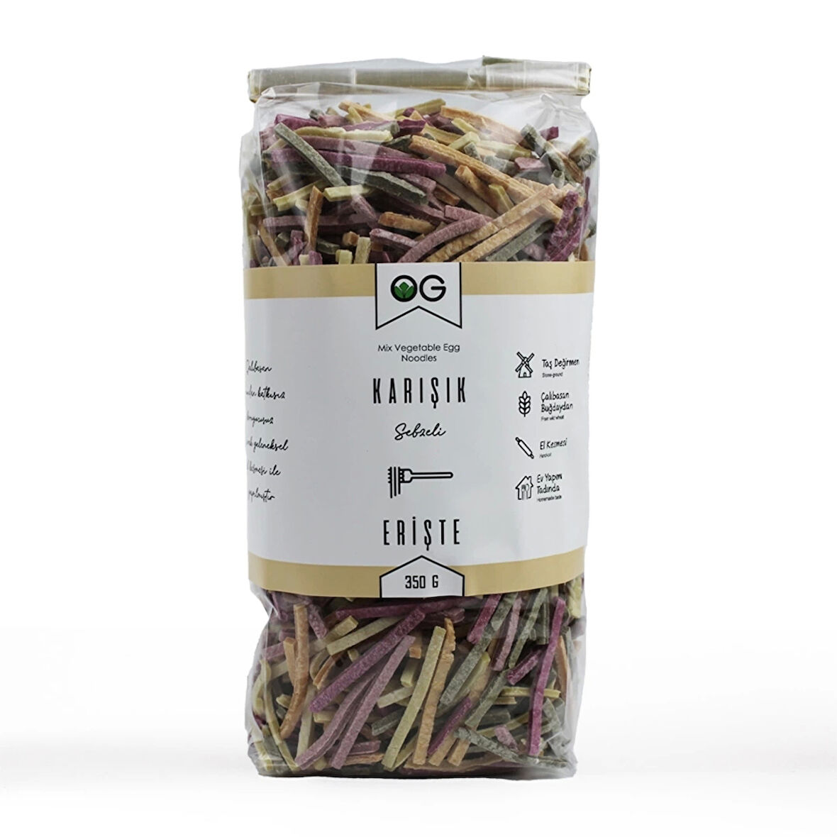 Og Natural Karışık Sebzeli Ev Eriştesi 350 Gr