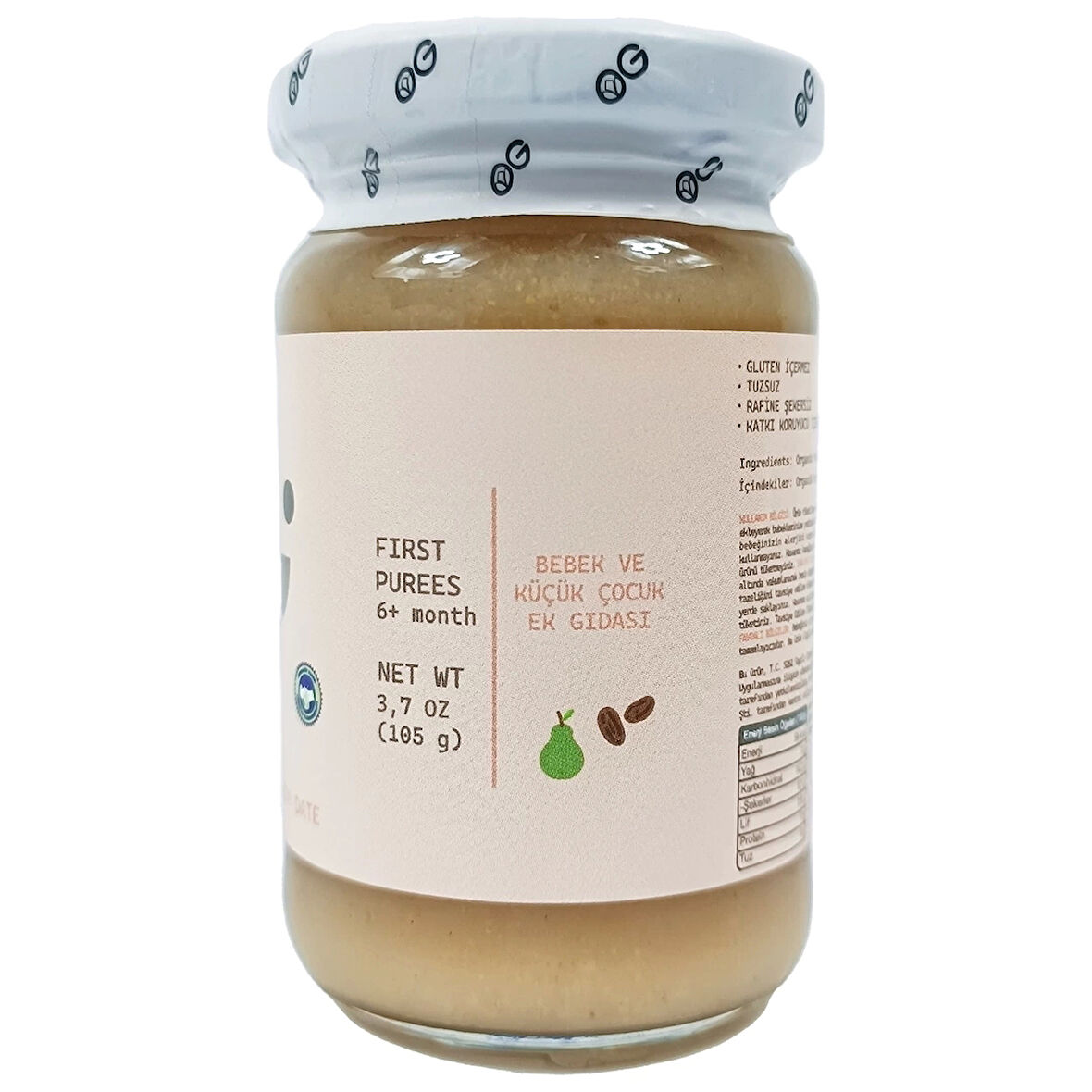 Og Natural Organik Hurmalı Armut Püresi 105 Gr