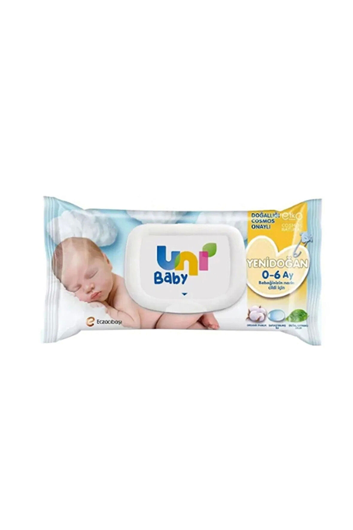 Uni Baby Yenidoğan Islak Havlu Mendil Tekli Paket 40'lı