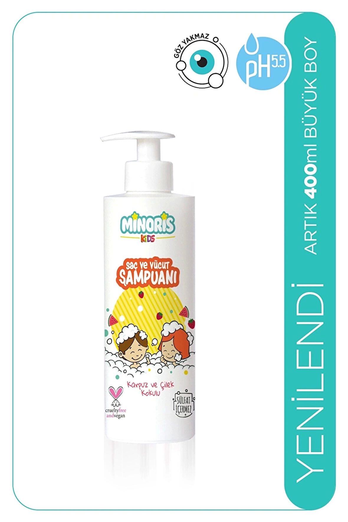 Minoris Kids Organik Saç Ve Vücut Şampuanı 400 Ml