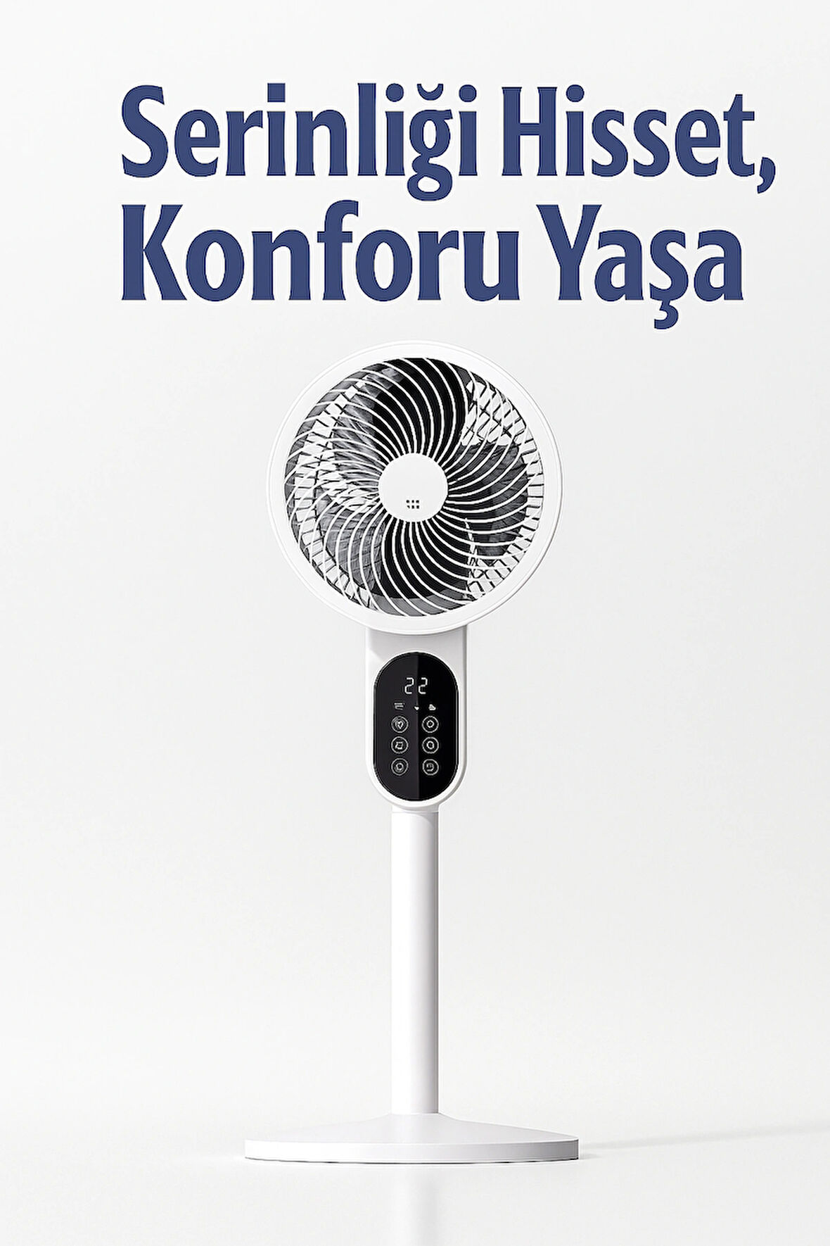 Sessiz LED Ekranlı 3 Kademe Ayarlanabilir Vantilatör Yaz Serinliğini Hissedin