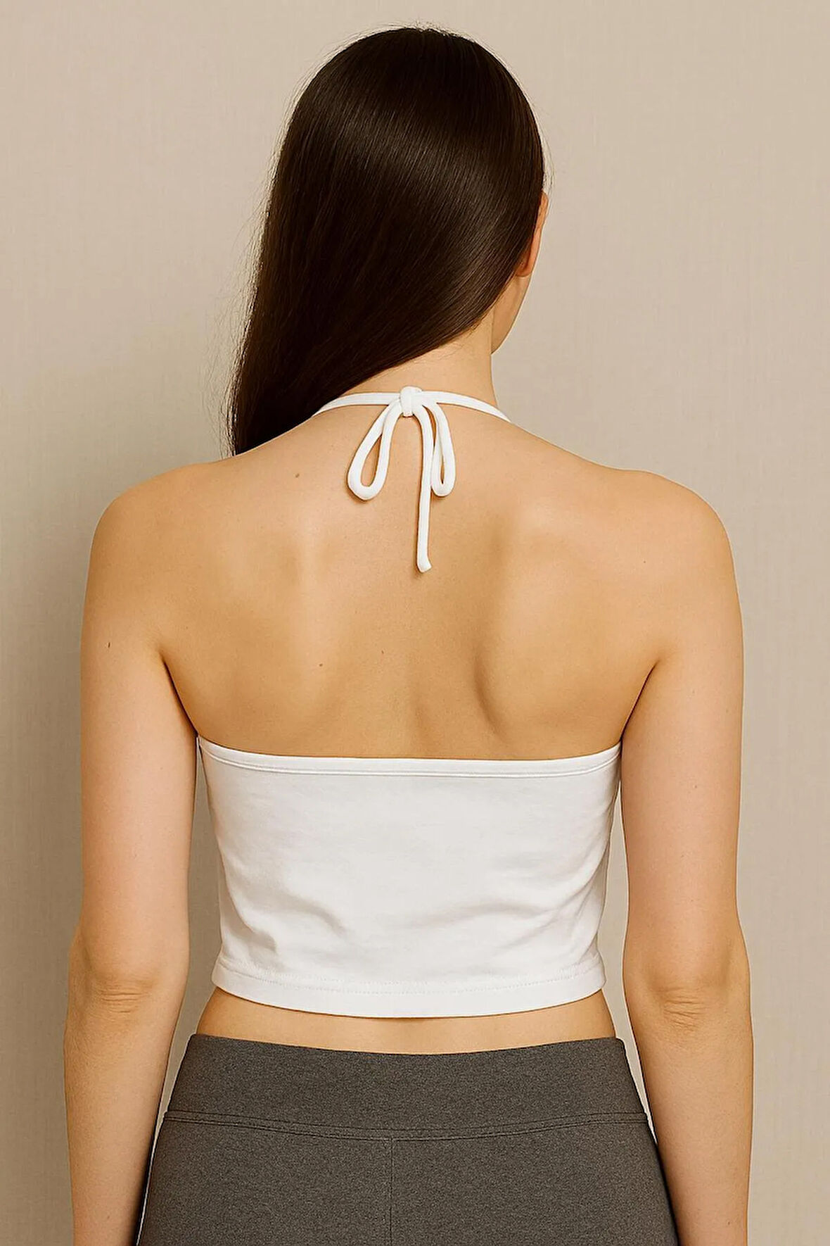 Fibula Moda Boyundan Bağlamalı Crop