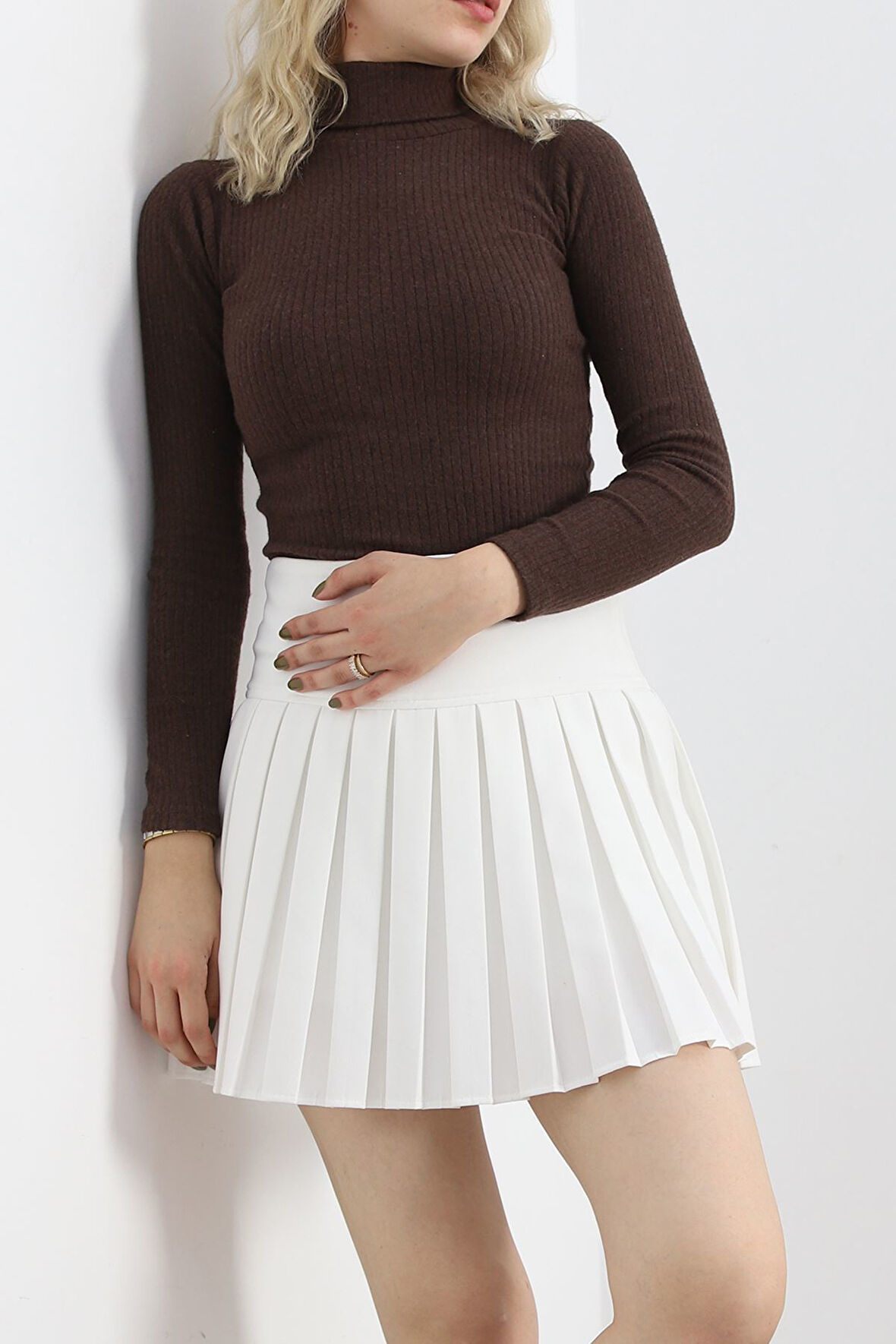 Buyers Butik Balıkçı Yaka Body Kahve - 8338.1567.