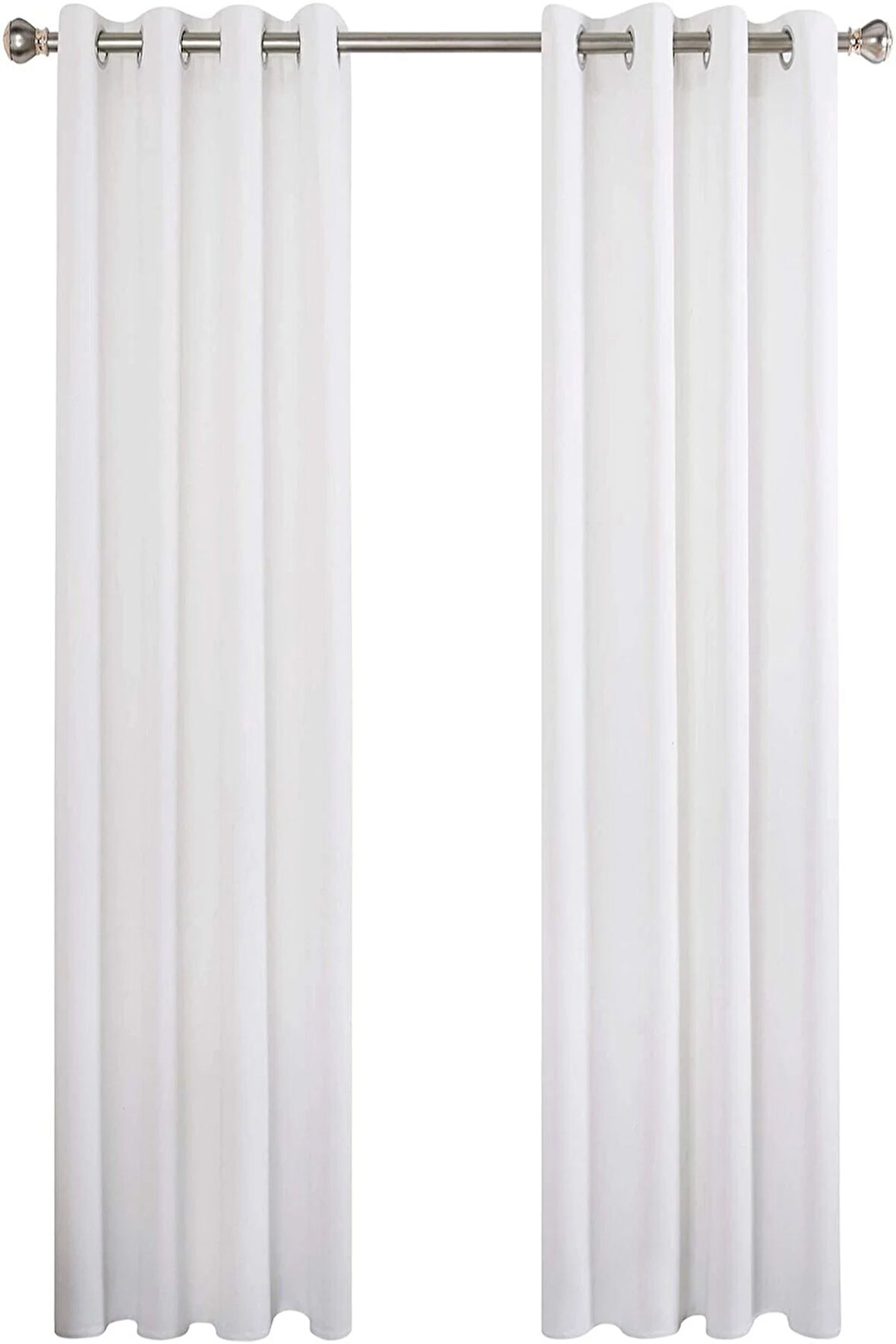 Beyaz Renk Rustik Kumaş Perde Kuşgözü Halkalı Boru Halka Dekoring Perde