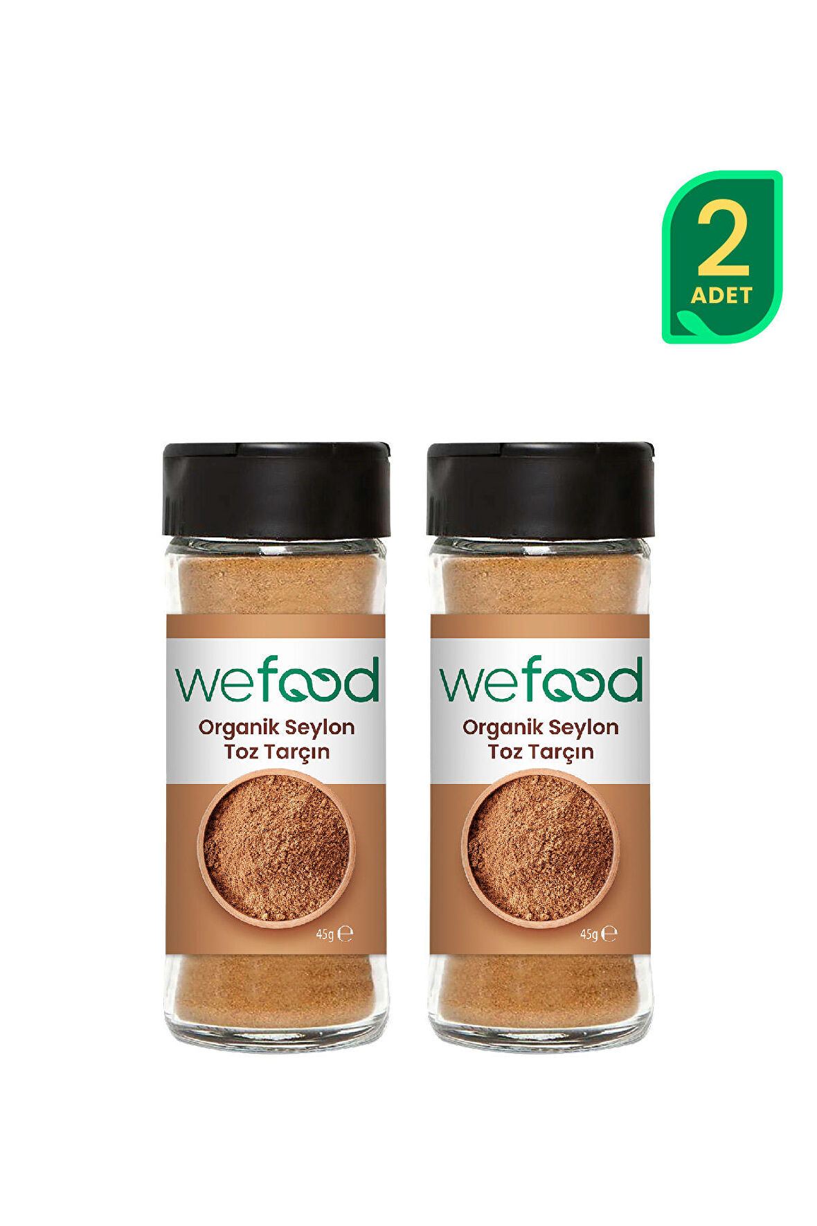  Wefood Organik Seylon Tarçın Tozu 45 gr 2'li