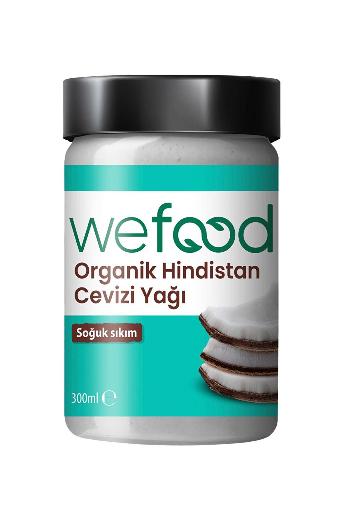 Wefood Organik Hindistan Cevizi Yağı 300 ml (Soğuk Sıkım)