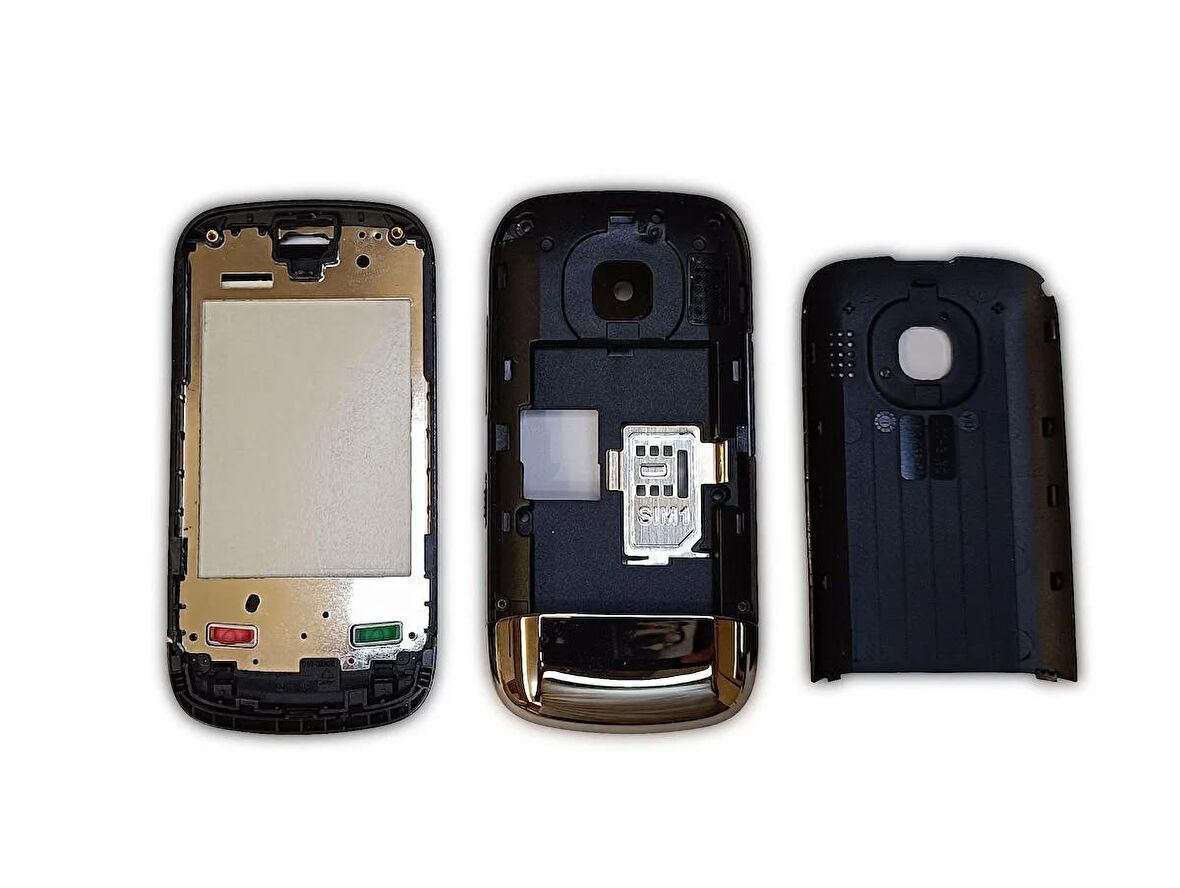 Nokia C2-03 Kasa Kapak Nokia C2-03 Siyah Renk Orta Kasa Ön Kapak Arka Kapak Tuş Takımı