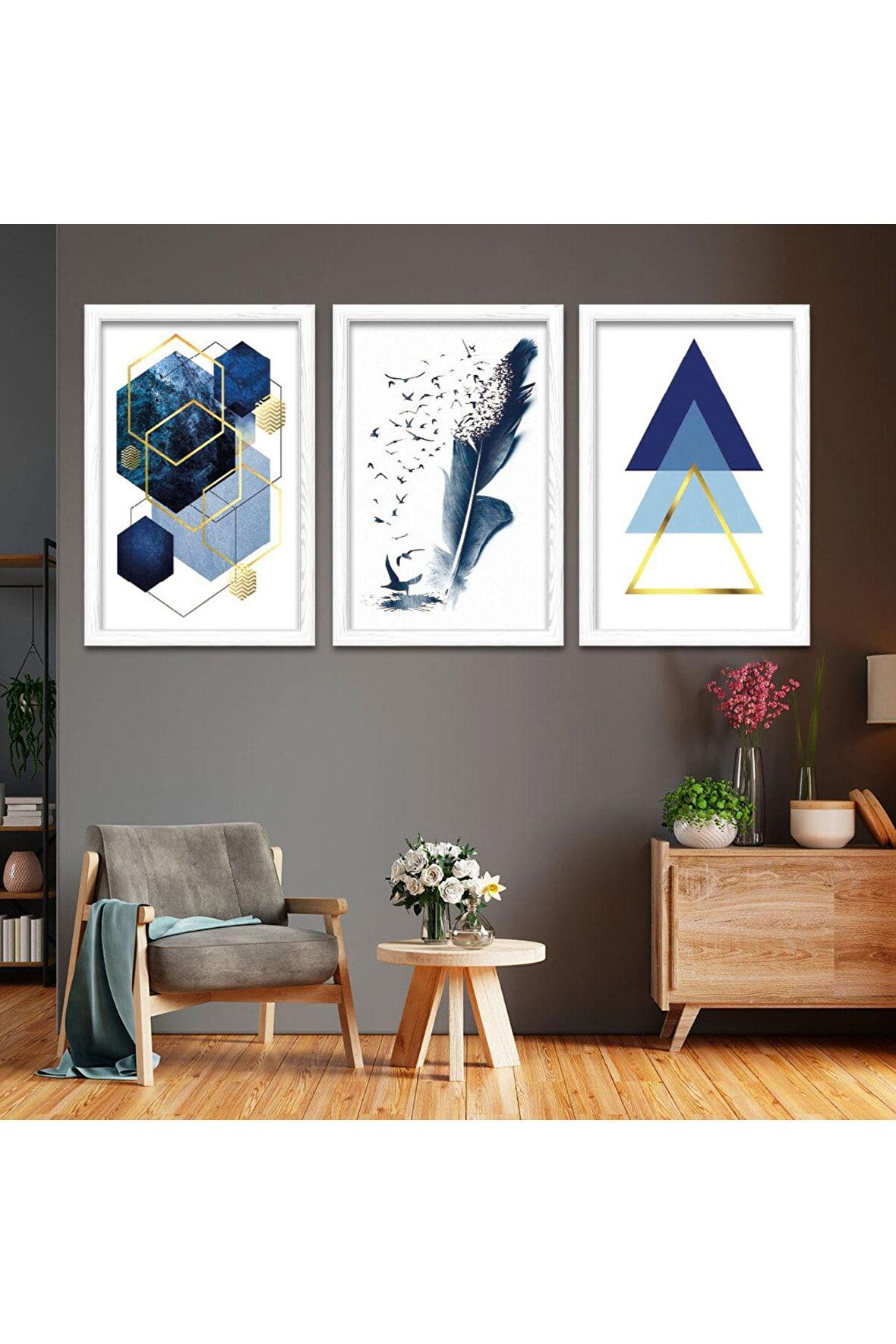 Flamingo Mdf Tablo Ve Saat Kombin