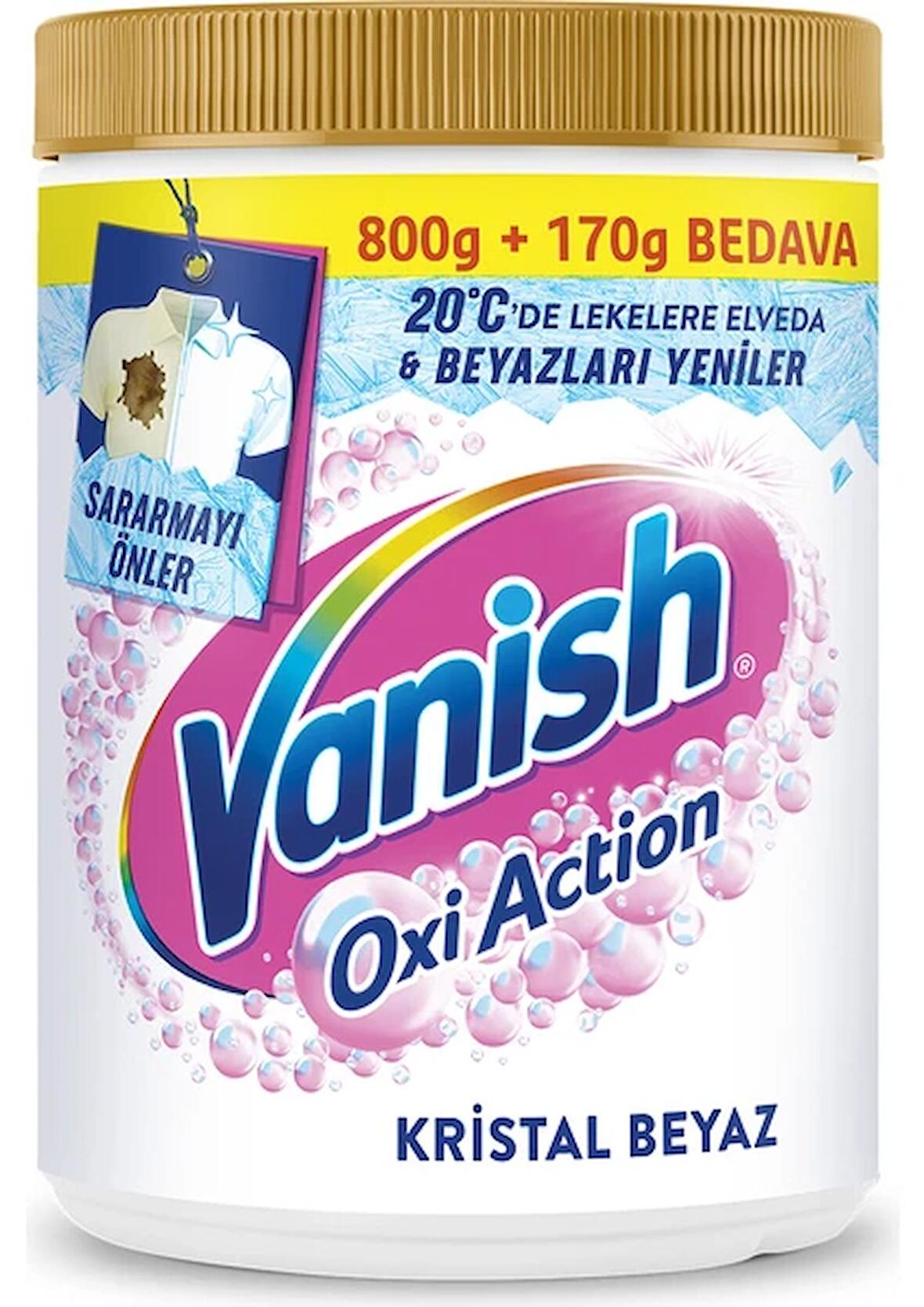 Vanish Oxi Action Kristal Beyaz Güçlendirici ve Leke Çıkarıcı 970 gr