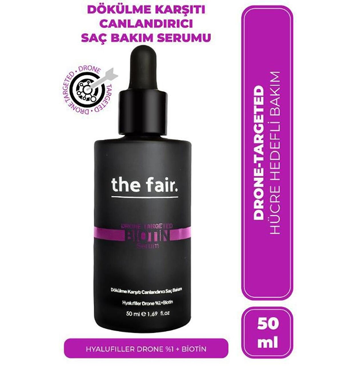 the fair. Drone-targeted Biotin Dökülme Önleyici Vegan Saç Serumu %1 Hyalufiller Drone Biotin 50 ml