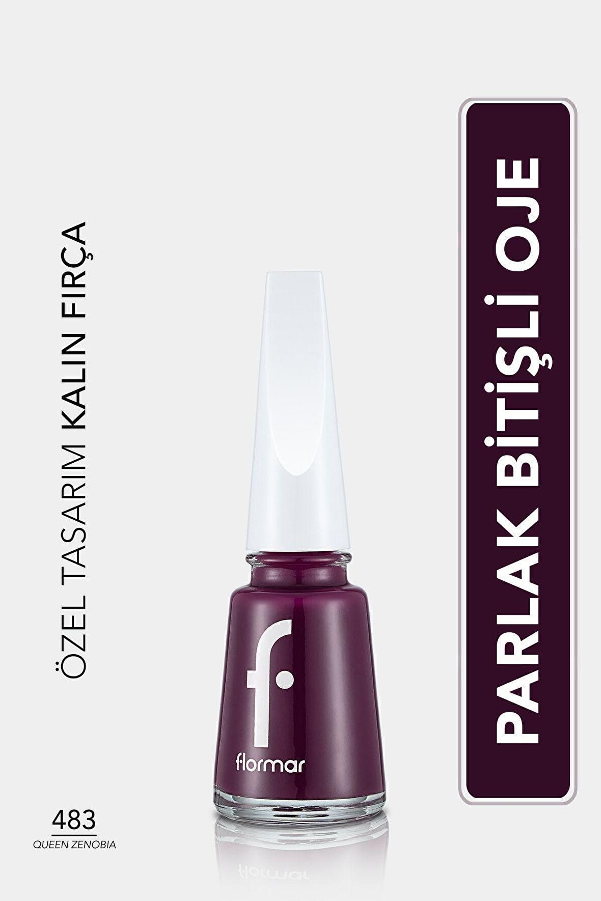 Flormar Klasik Parlak Bitişli Yüksek Pigmentli Oje - Nail Enamel- 483 Queen Zenobıa New- 8682536036252