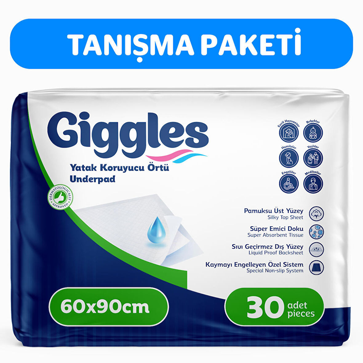 GİGGLES YATAK KORUYUCU ÖRTÜ 30'LU