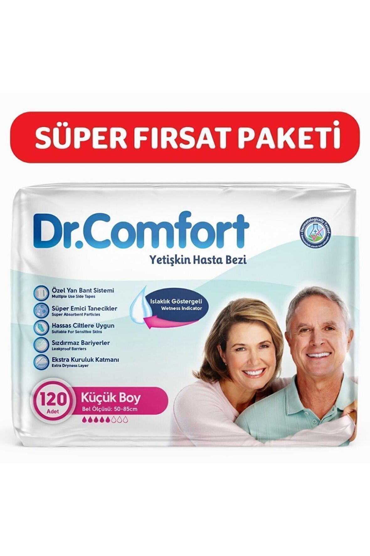 Yetişkin Bel Bantlı Hasta Bezi Small 30'lu 4 paket 120 adet