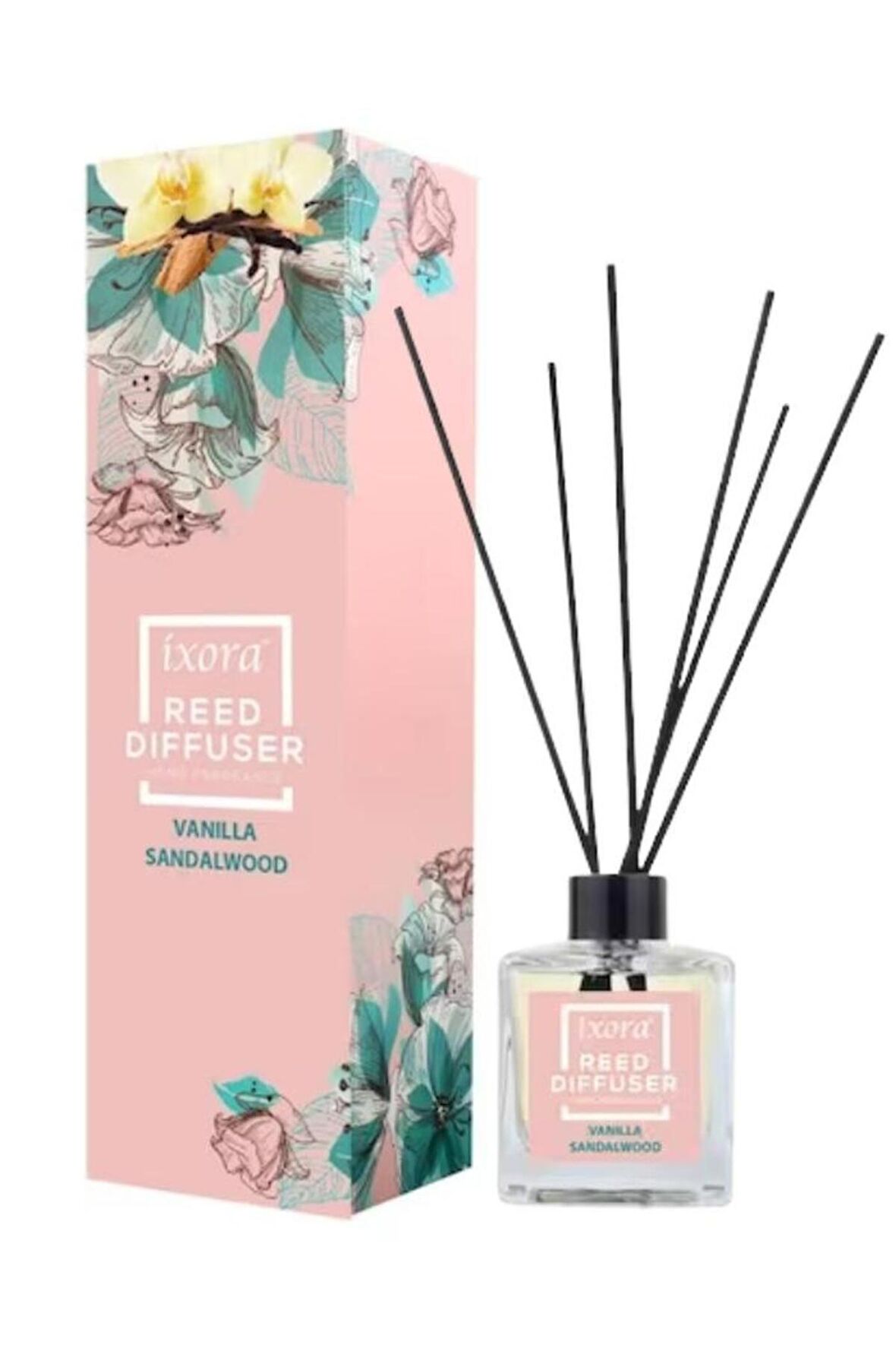 İxora Bambu Çubuklu Oda Kokusu Vanilyalı Sandal Ahşap Reed Diffuser 120 Ml