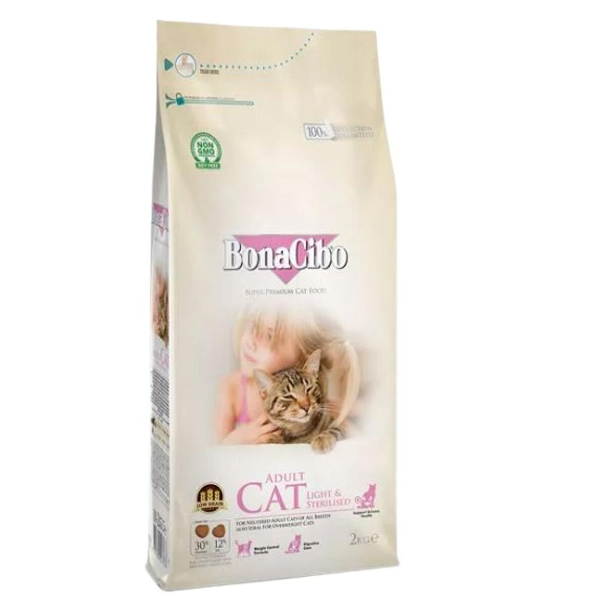 BONACİBO LIGHT & STERILISED KISIR KEDİ MAMASI 2 KG