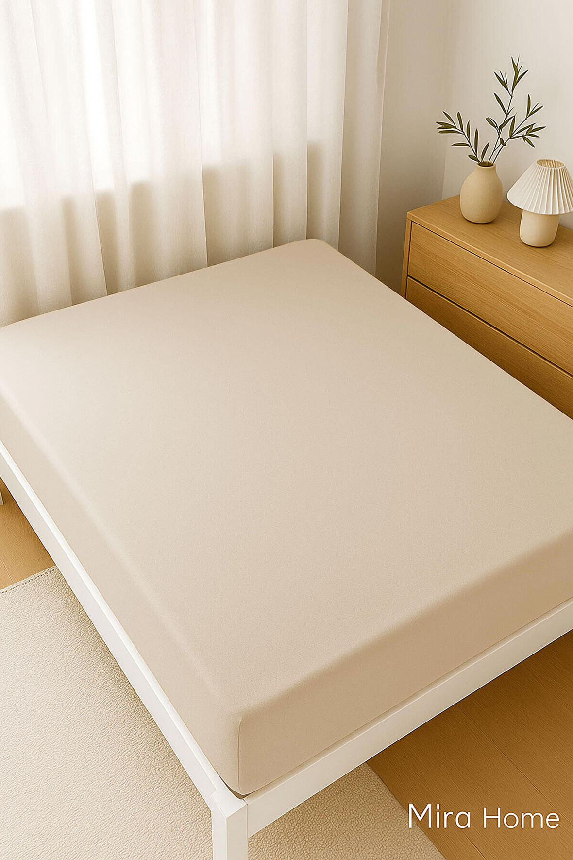 Çift Kişilik Düz Penye %100 Pamuklu Lastikli Çarşaf 160X200