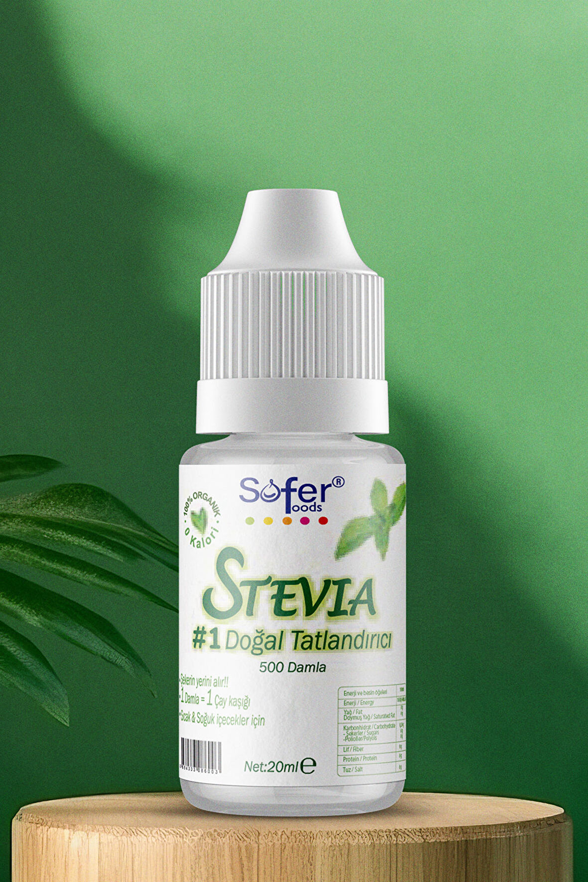 Stevia Organik Doğal Tatlandırıcı (20 ml) 500 Damla