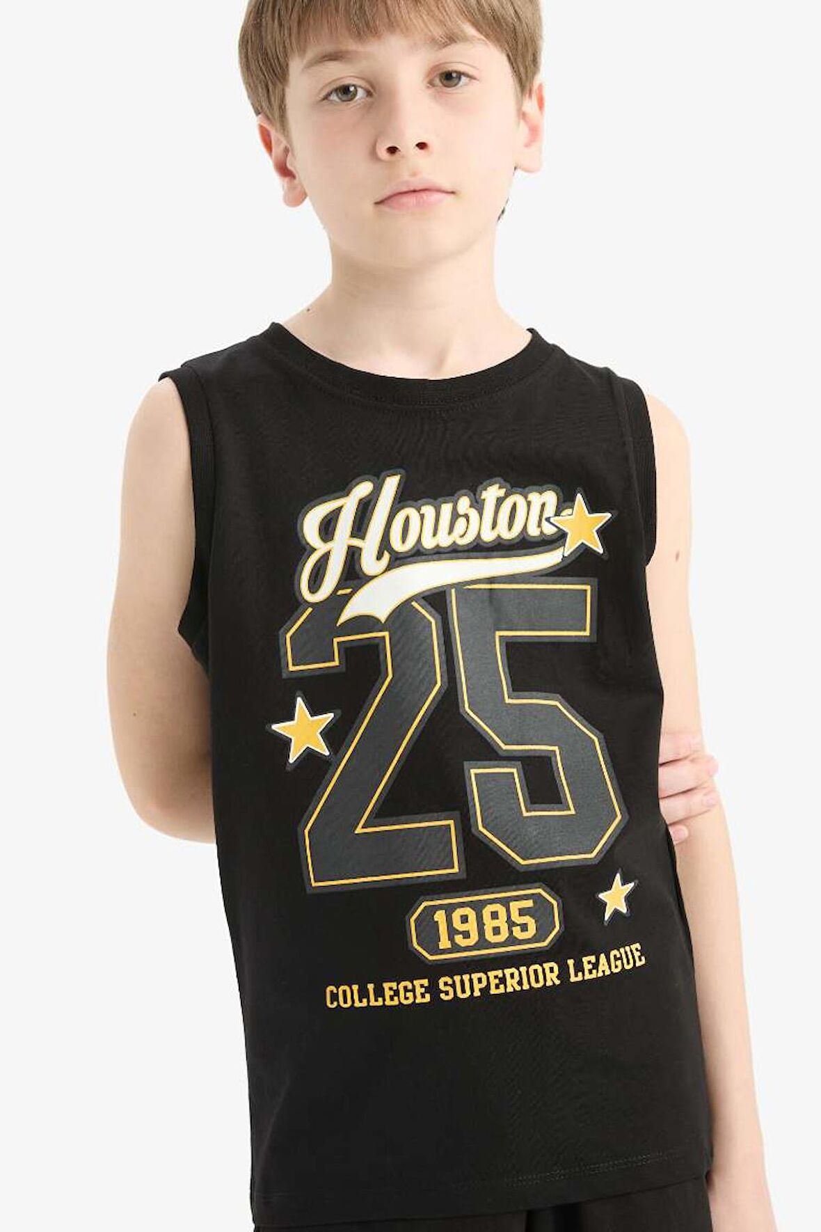 DeFacto Erkek Çocuk Bisiklet Yaka Baskılı Atlet F0690A825HSBK81