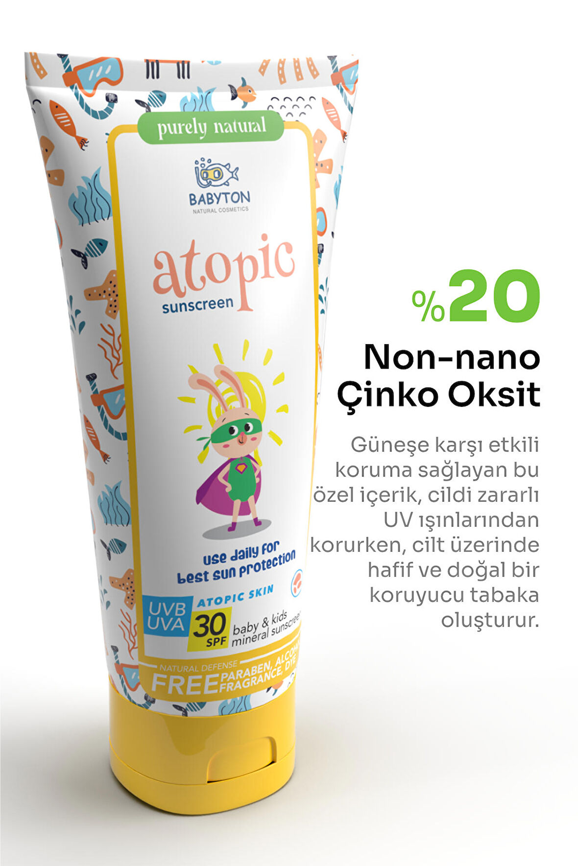  BABYTON Atopik Ciltler İçin Güneş Koruyucu Krem 100 Ml