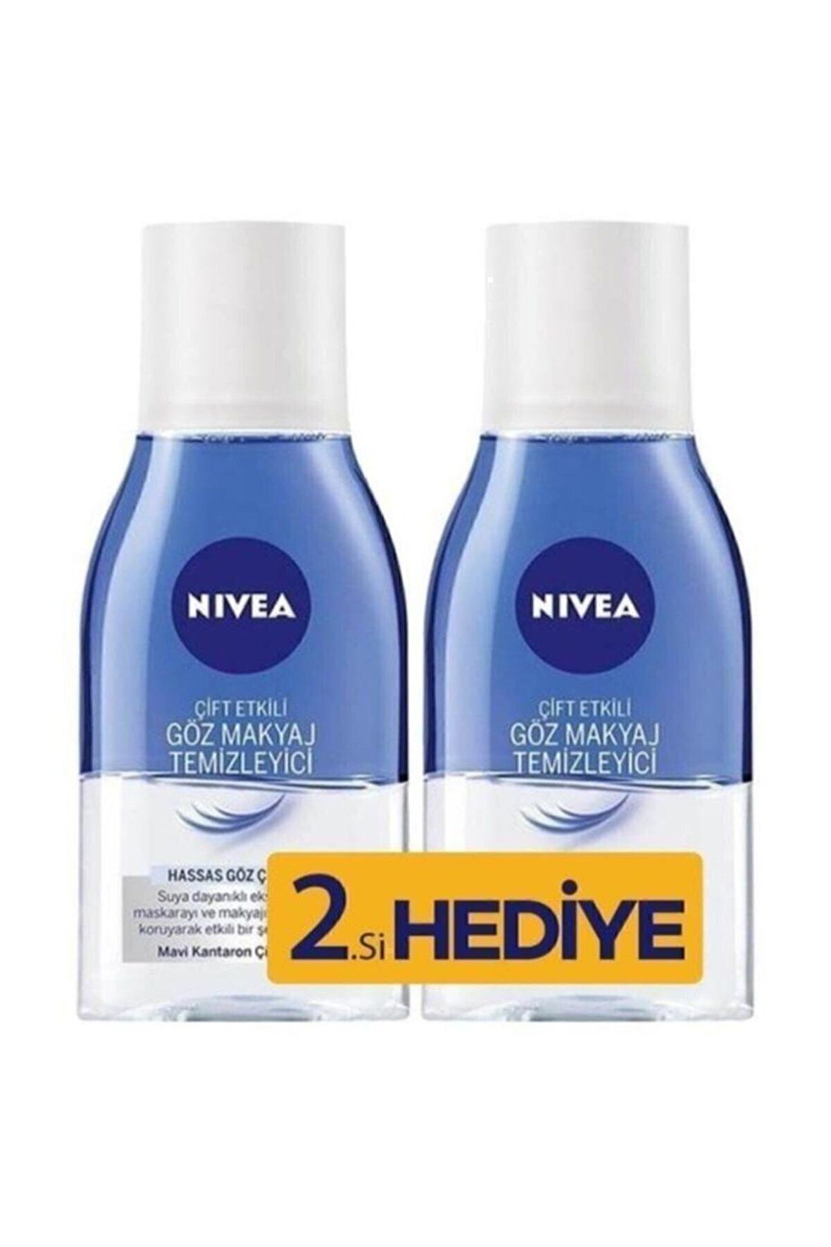 Nivea Make Up Expert Hassas Çift Fazlı 125 ml 2'li Paket Göz Makyaj Temizleyici